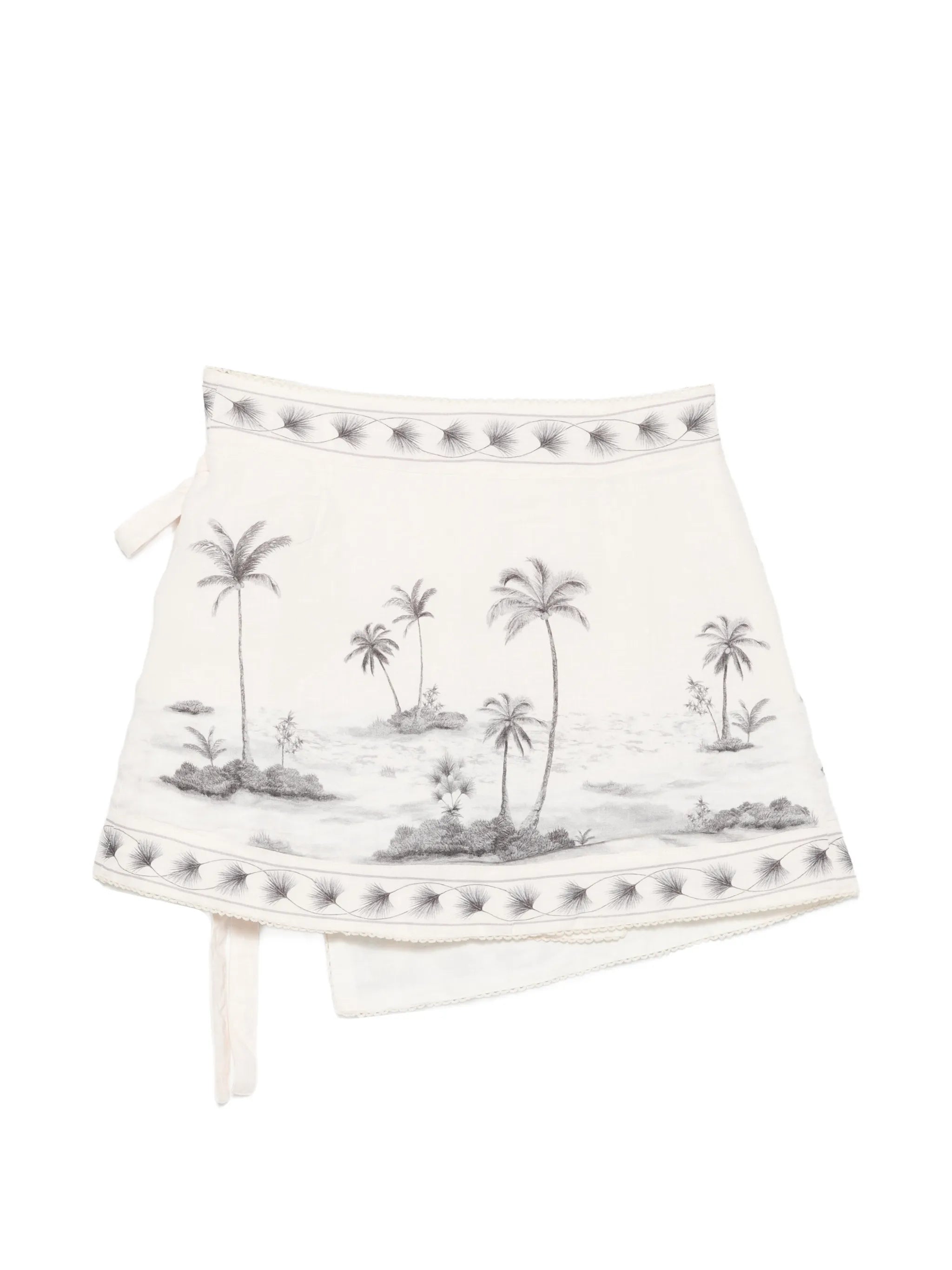 Luna graphic-print linen sarong
