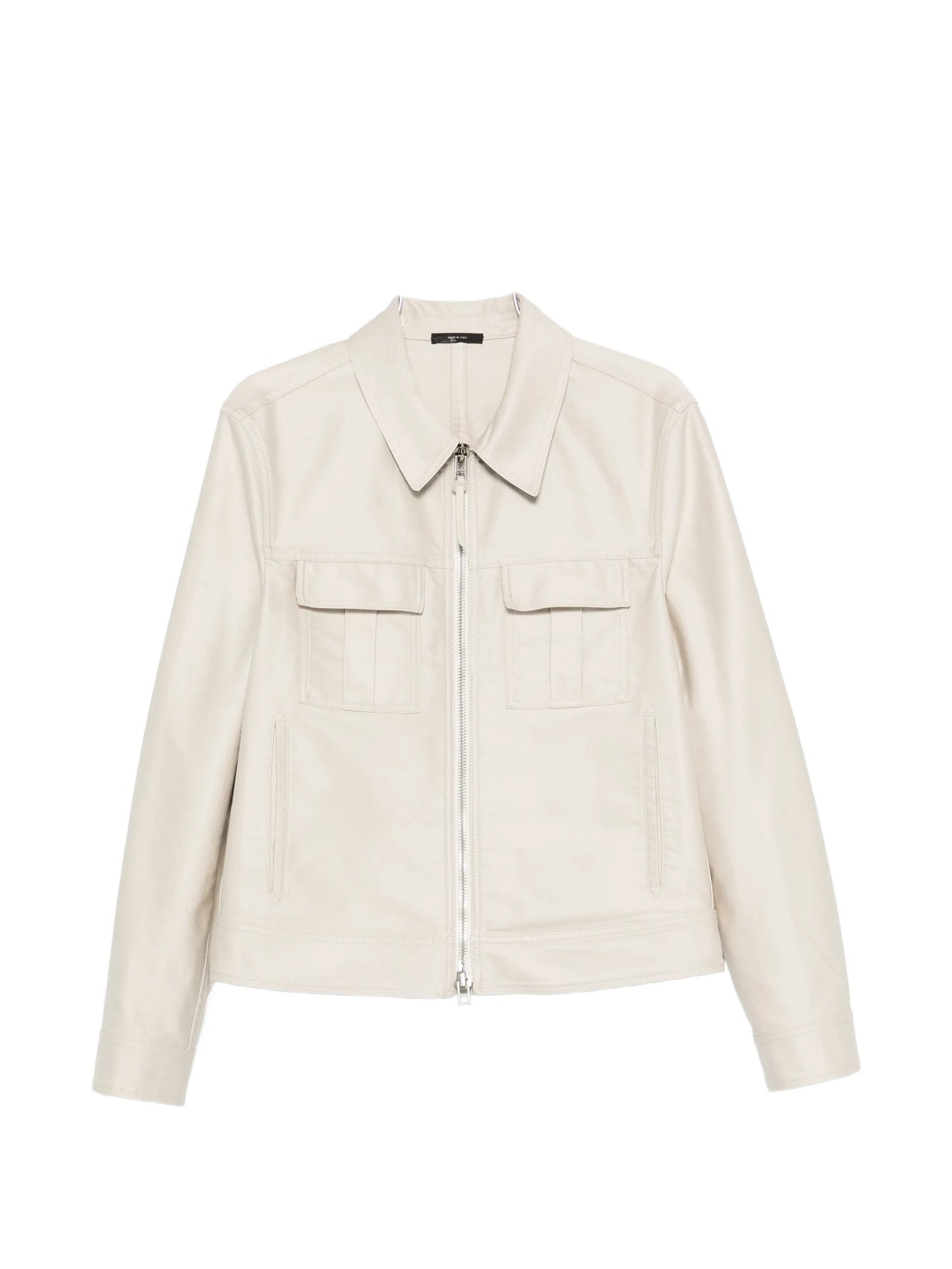 point-collar overshirt