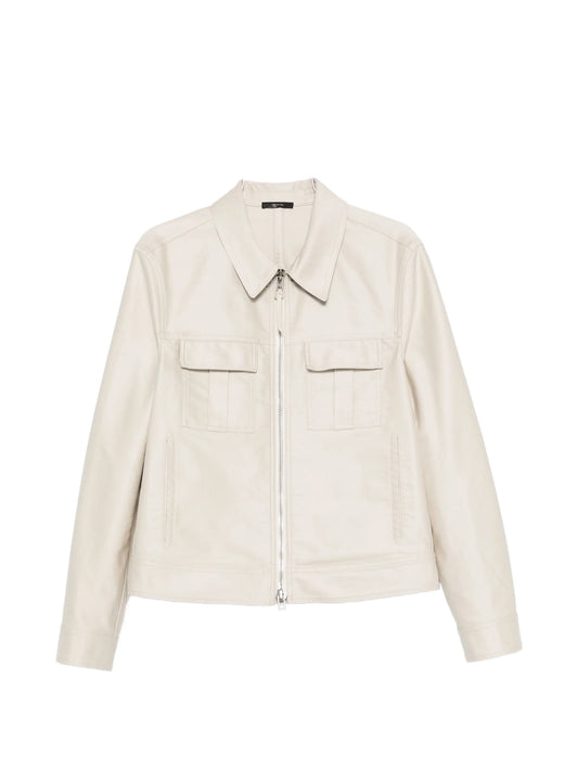 point-collar overshirt