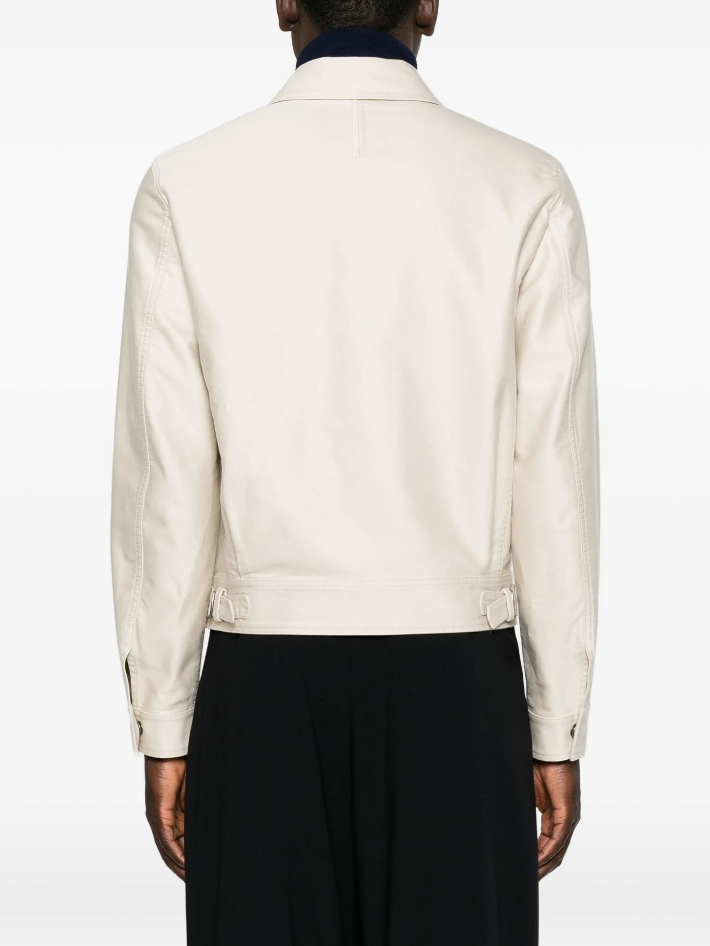 point-collar overshirt