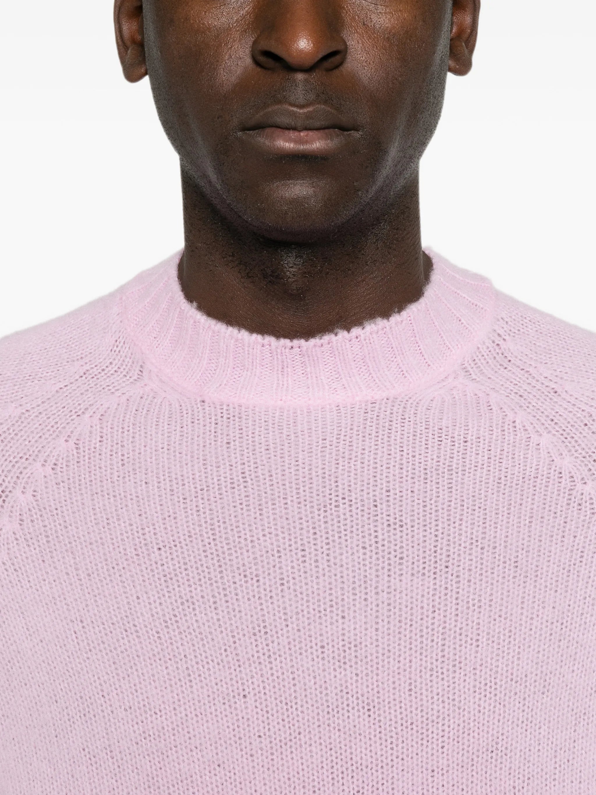 ribbed-trim long-sleeve sweater