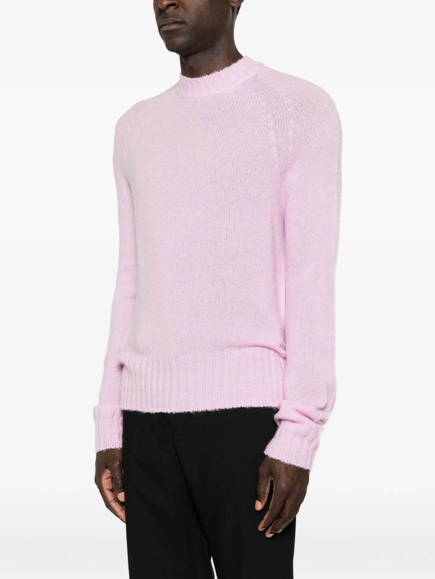 ribbed-trim long-sleeve sweater