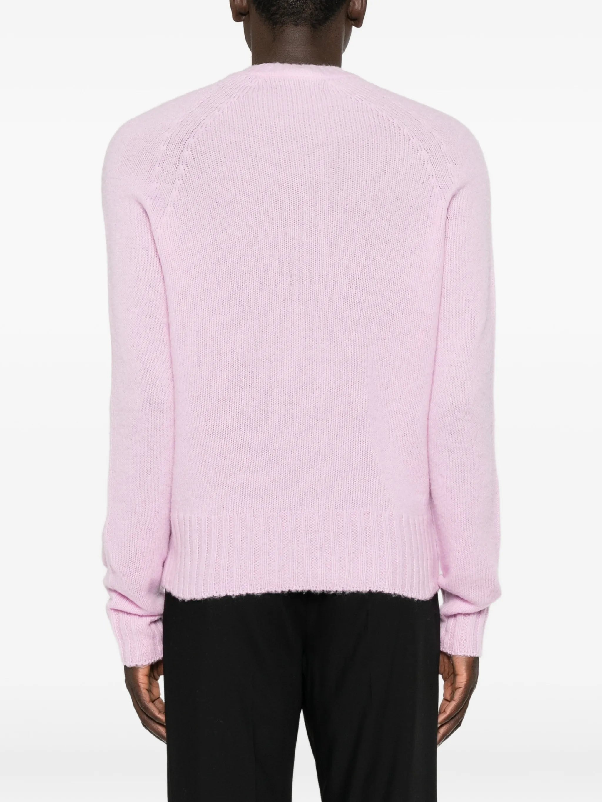 ribbed-trim long-sleeve sweater