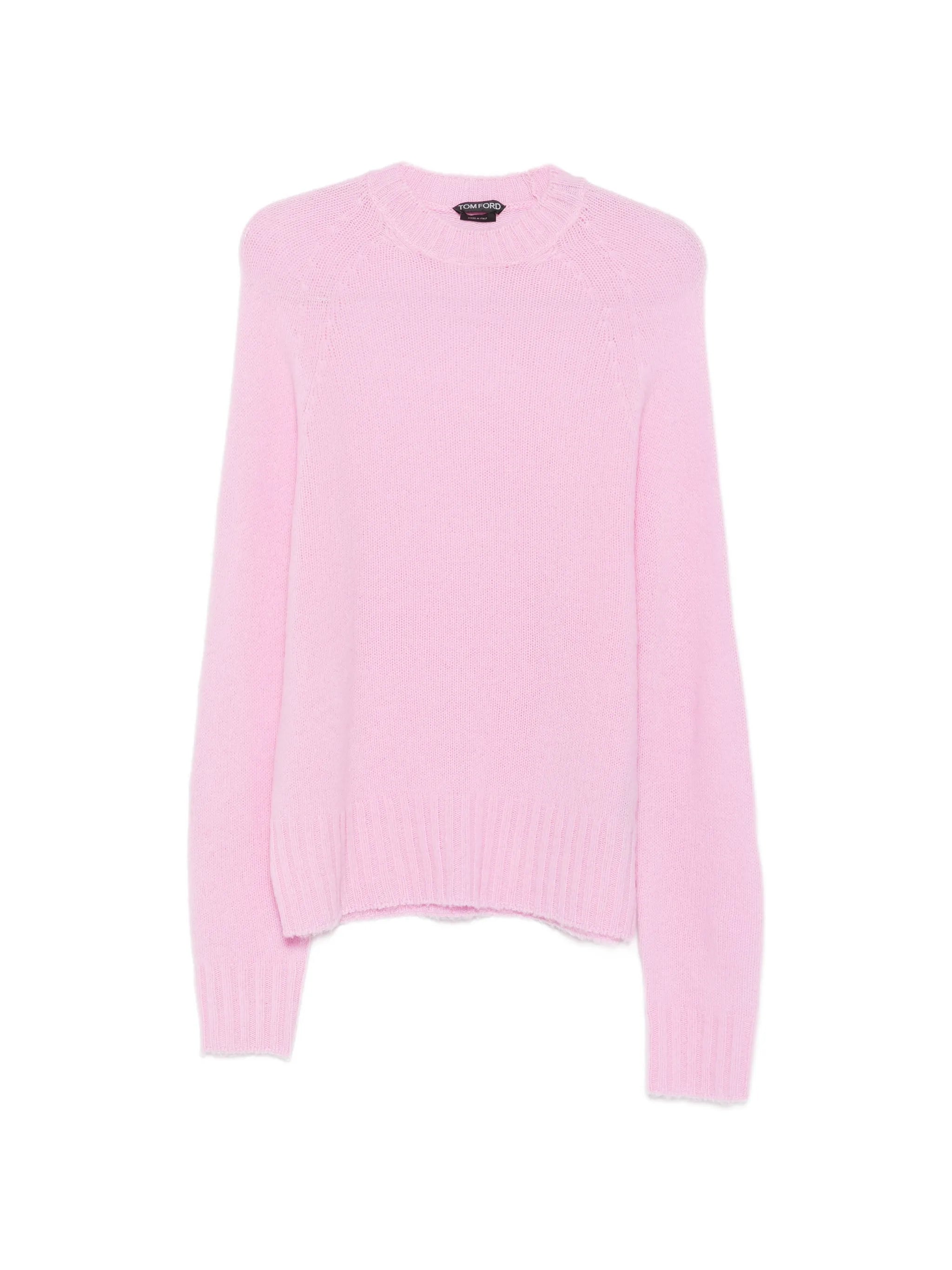 ribbed-trim long-sleeve sweater