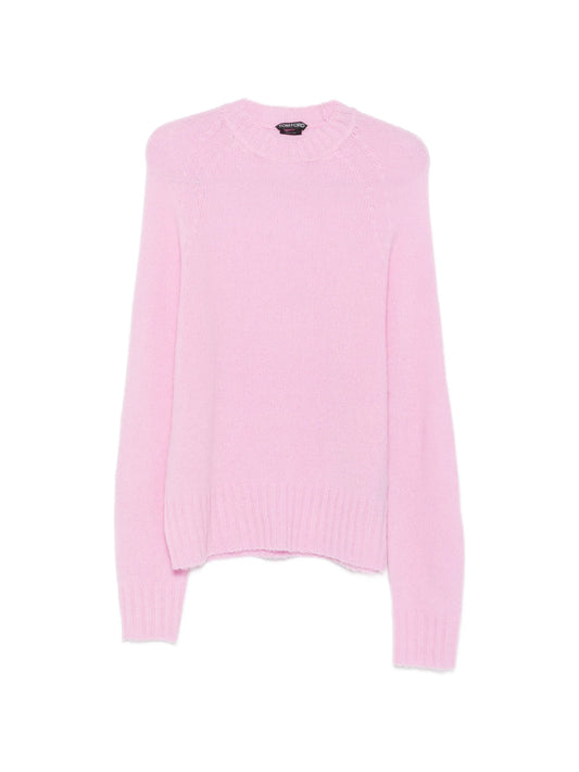 ribbed-trim long-sleeve sweater