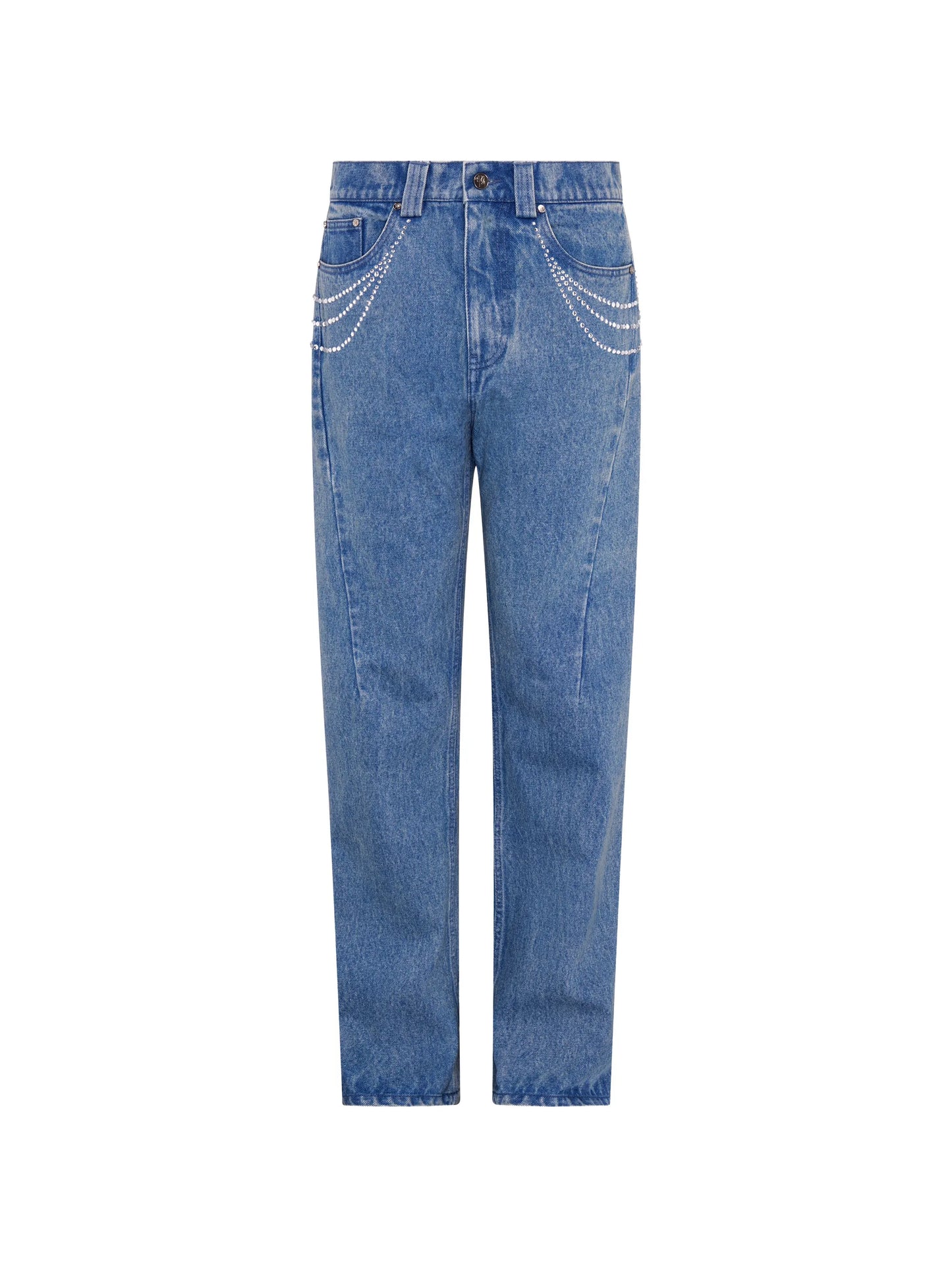 jewelled straight jeans