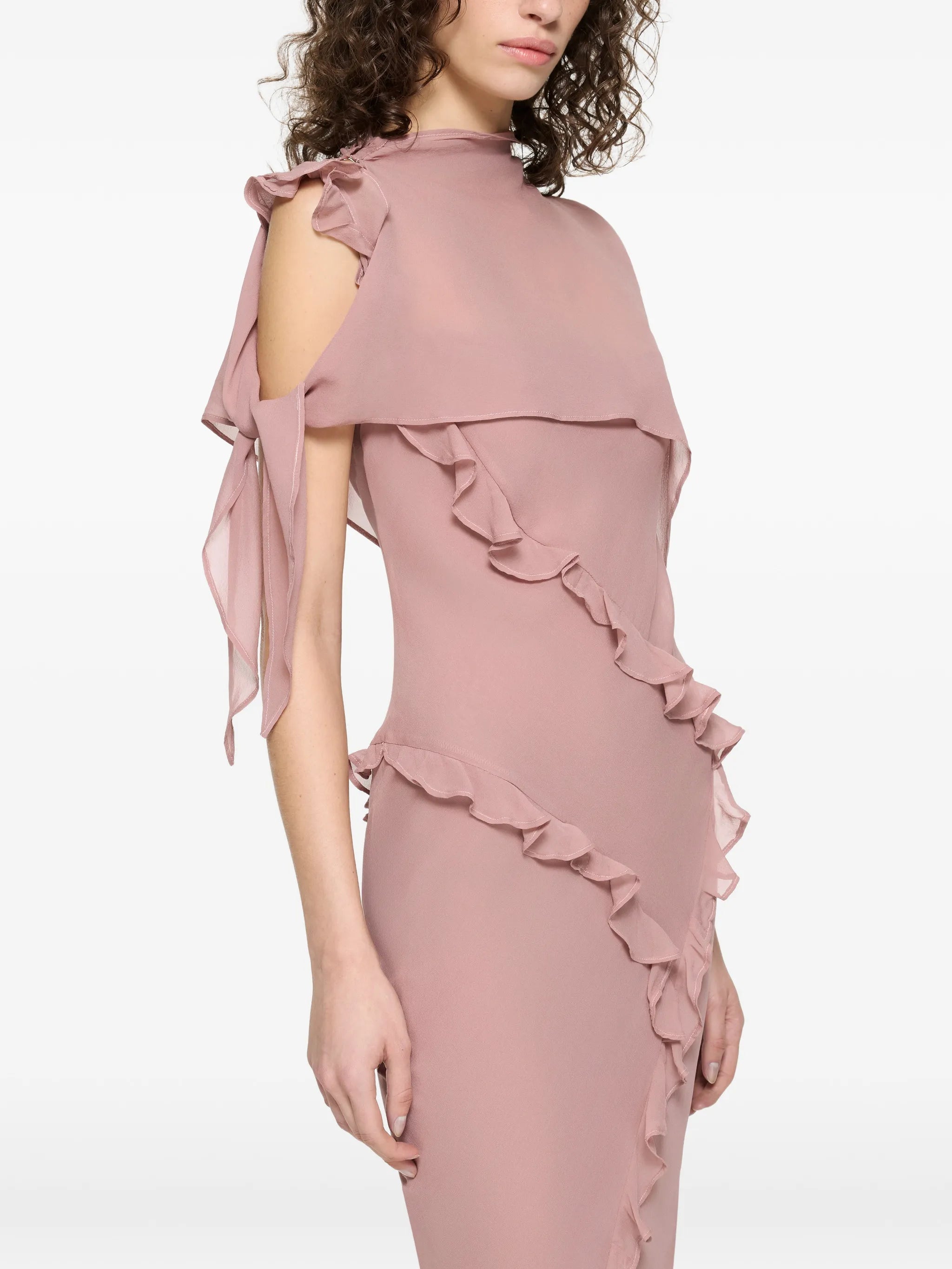 ruffled maxi dress