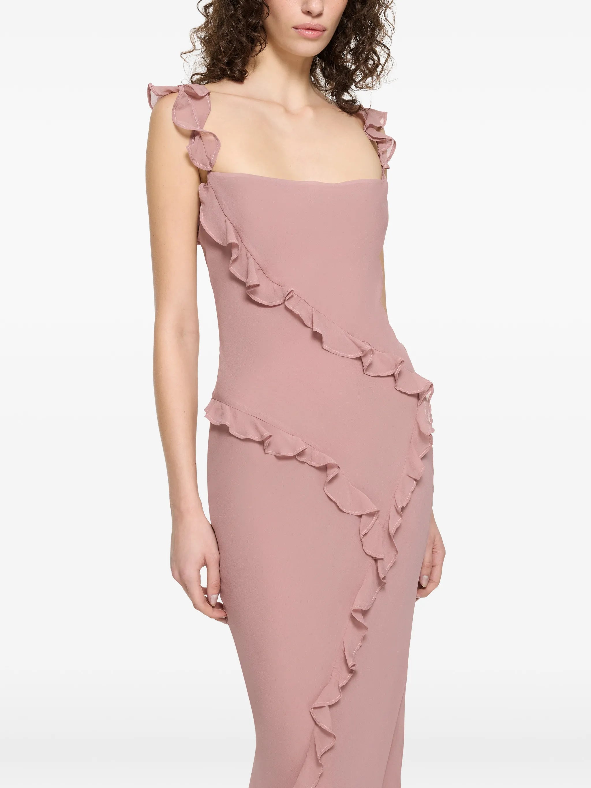 ruffled maxi dress