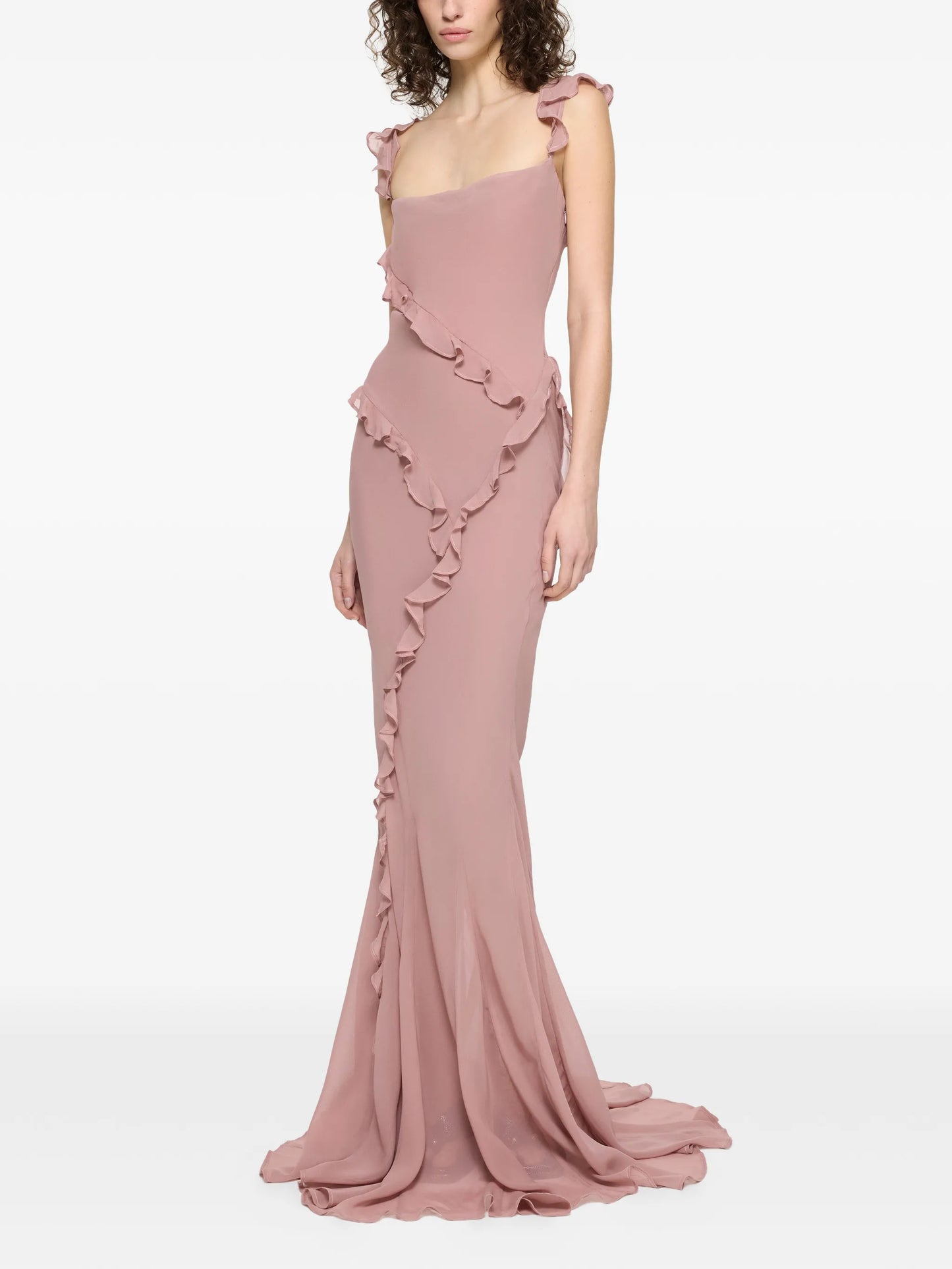 ruffled maxi dress