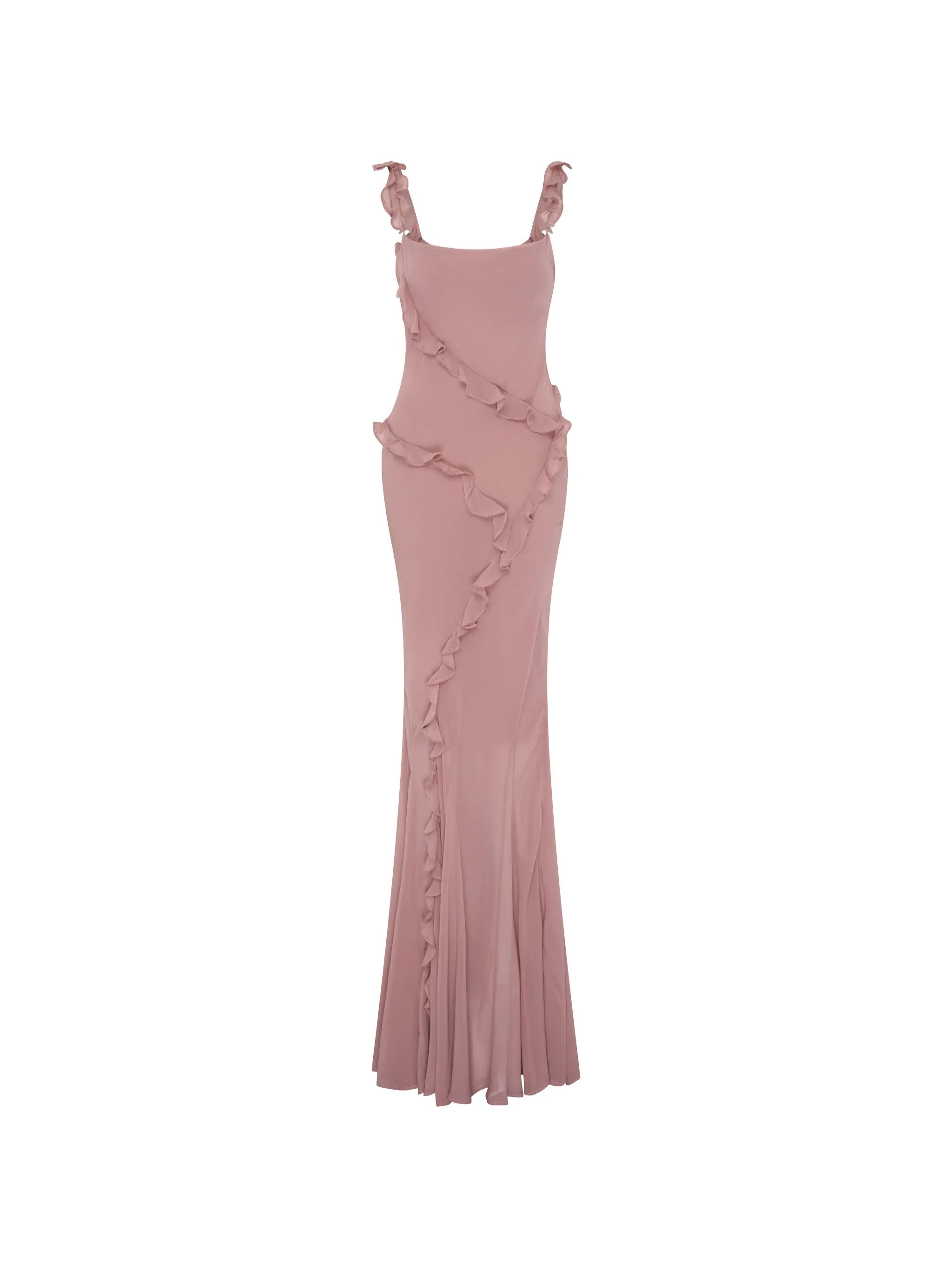 ruffled maxi dress