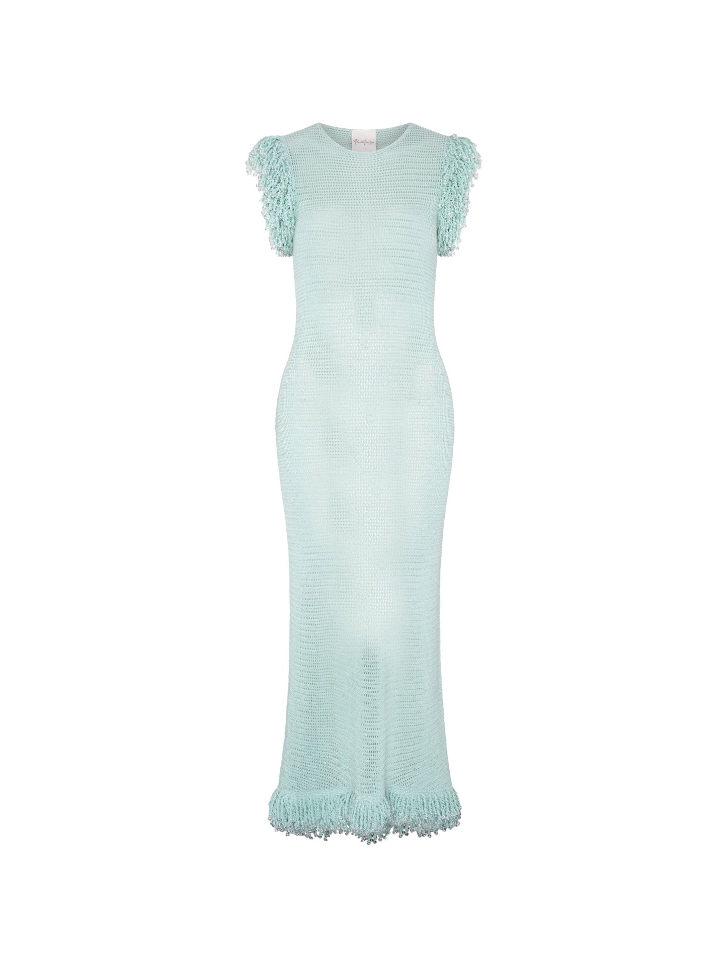fringed fishnet dress