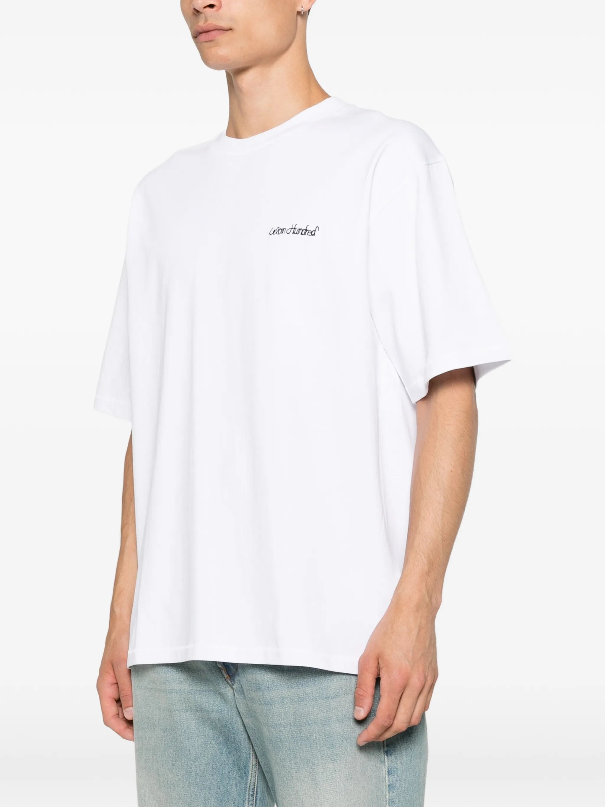 logo-embroidered T-shirt