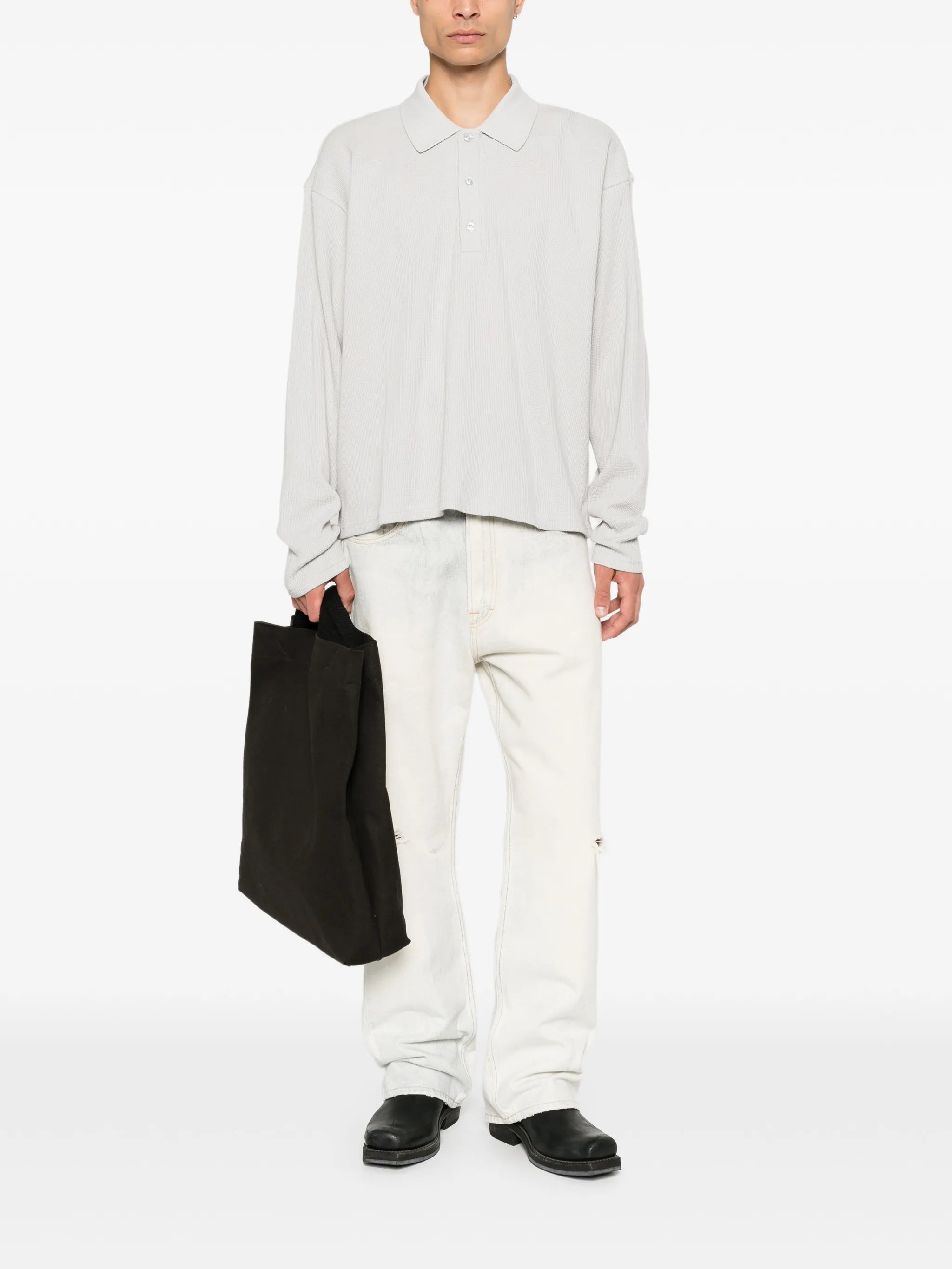 long-sleeve polo shirt