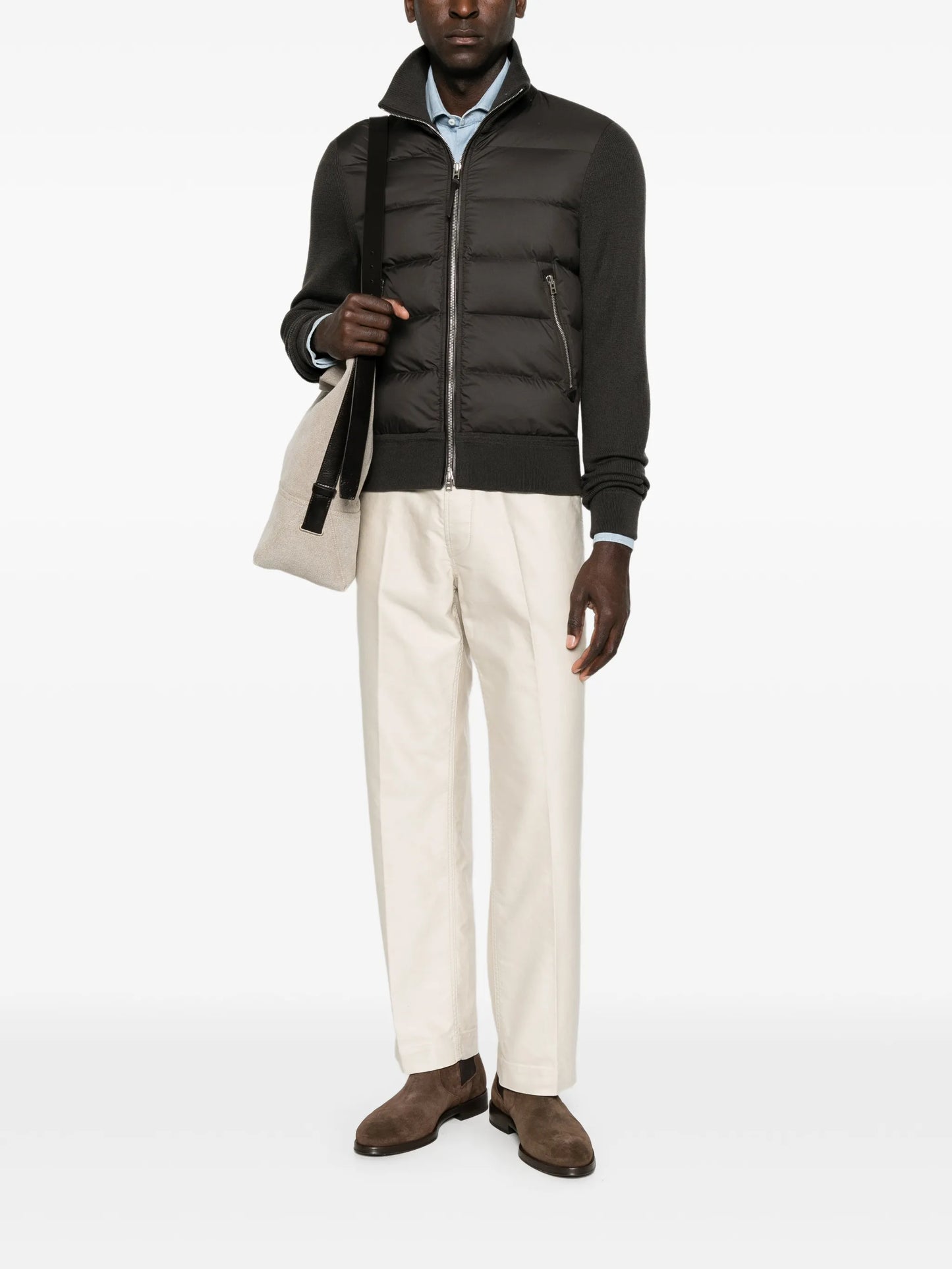 quilted-panel zip-up jacket
