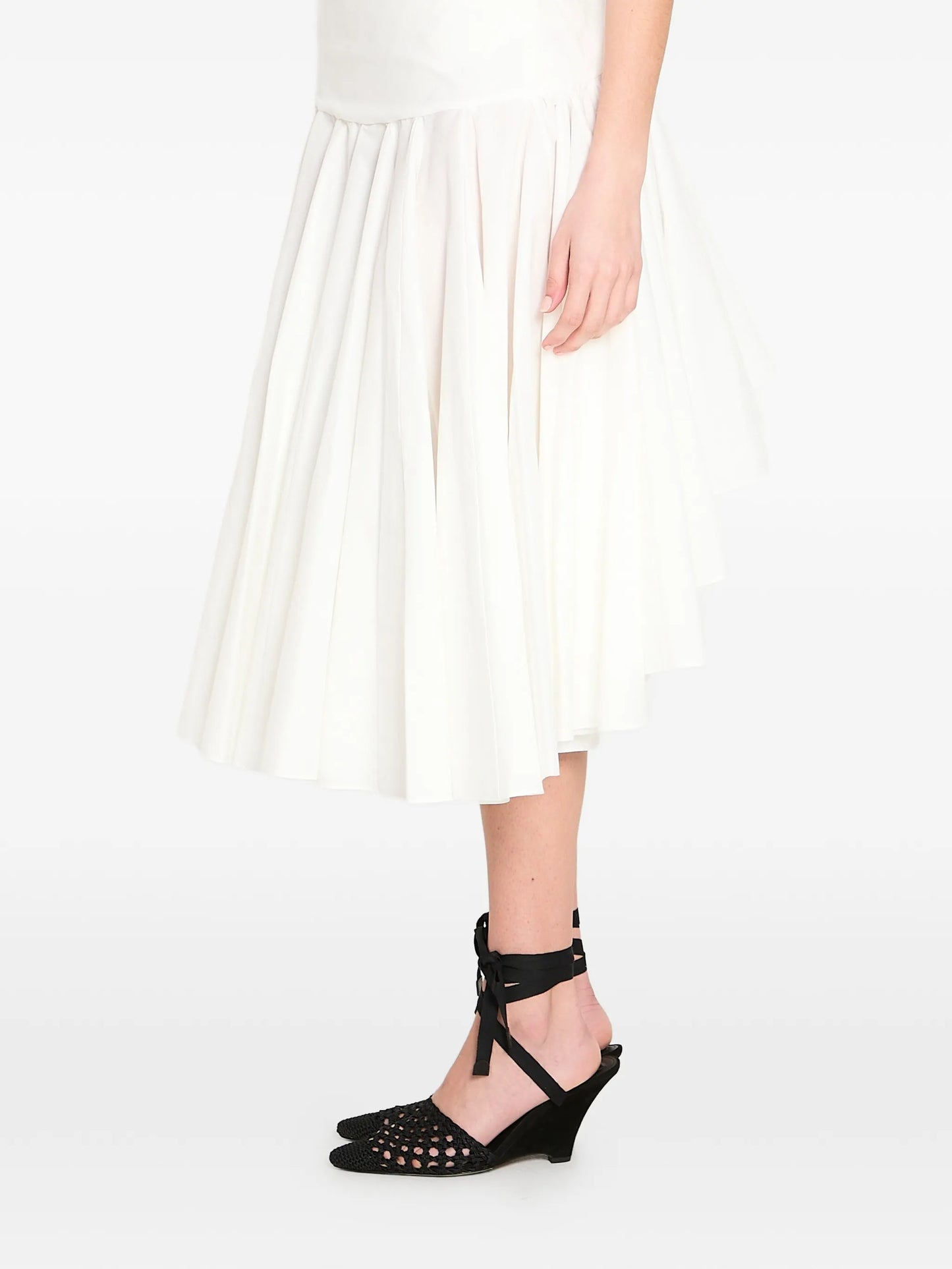 draped midi skirt
