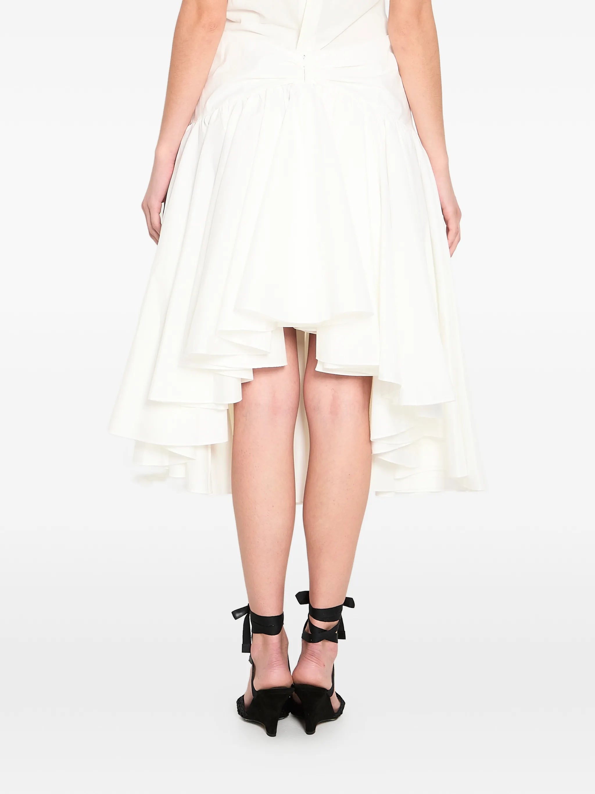 draped midi skirt