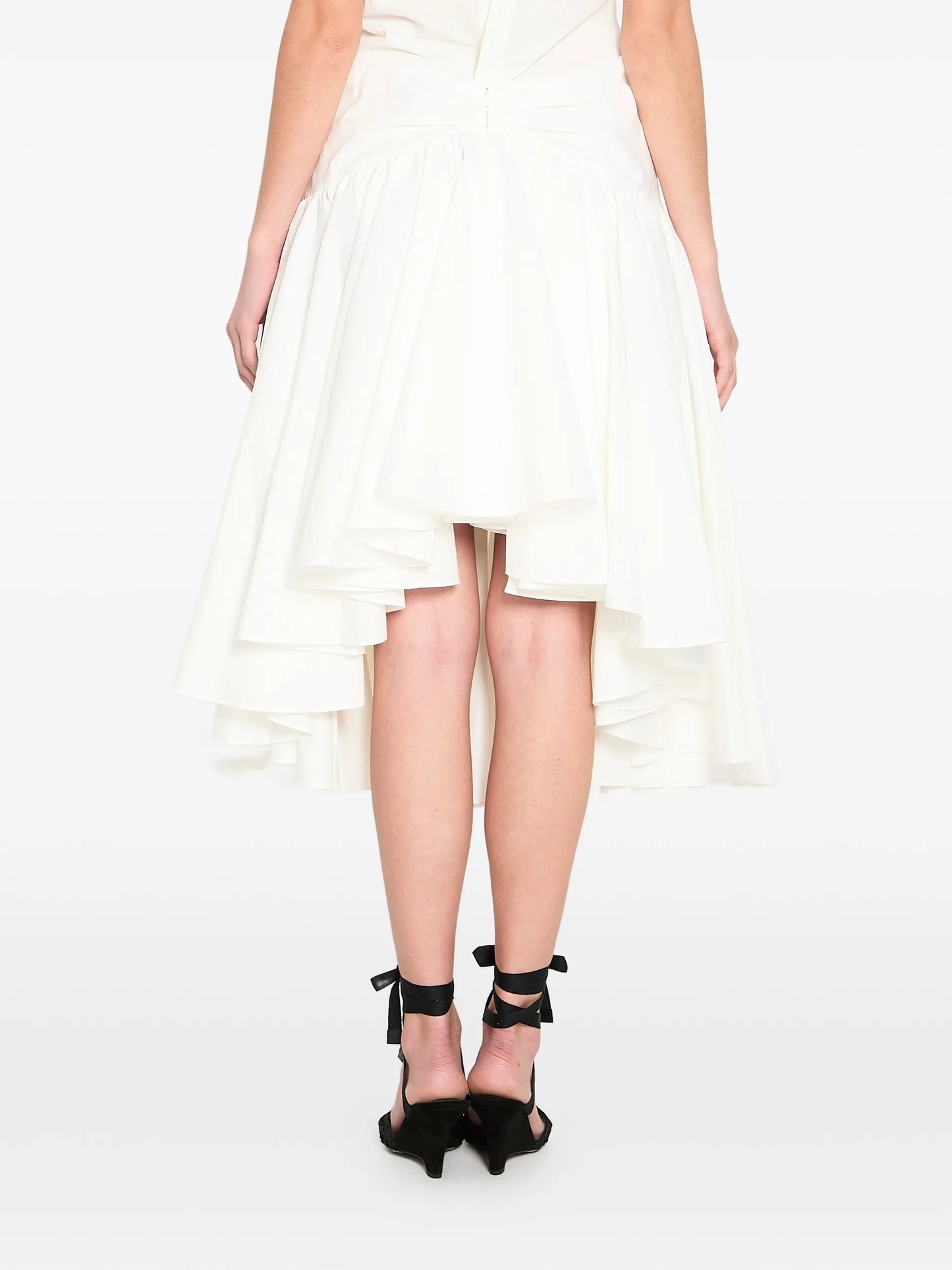 draped midi skirt