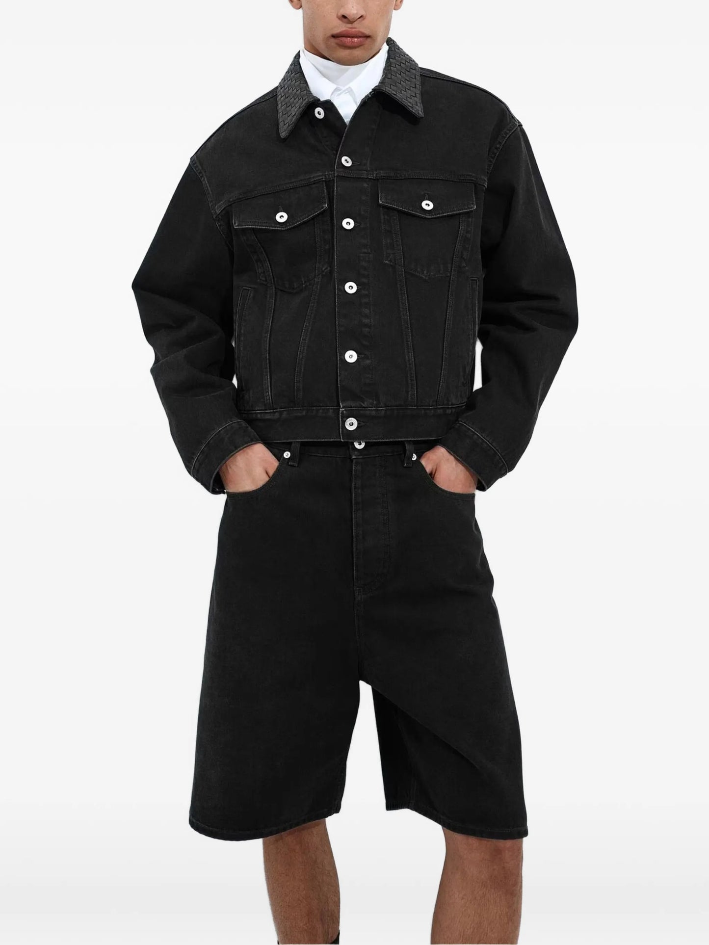 woven collar cotton jacket