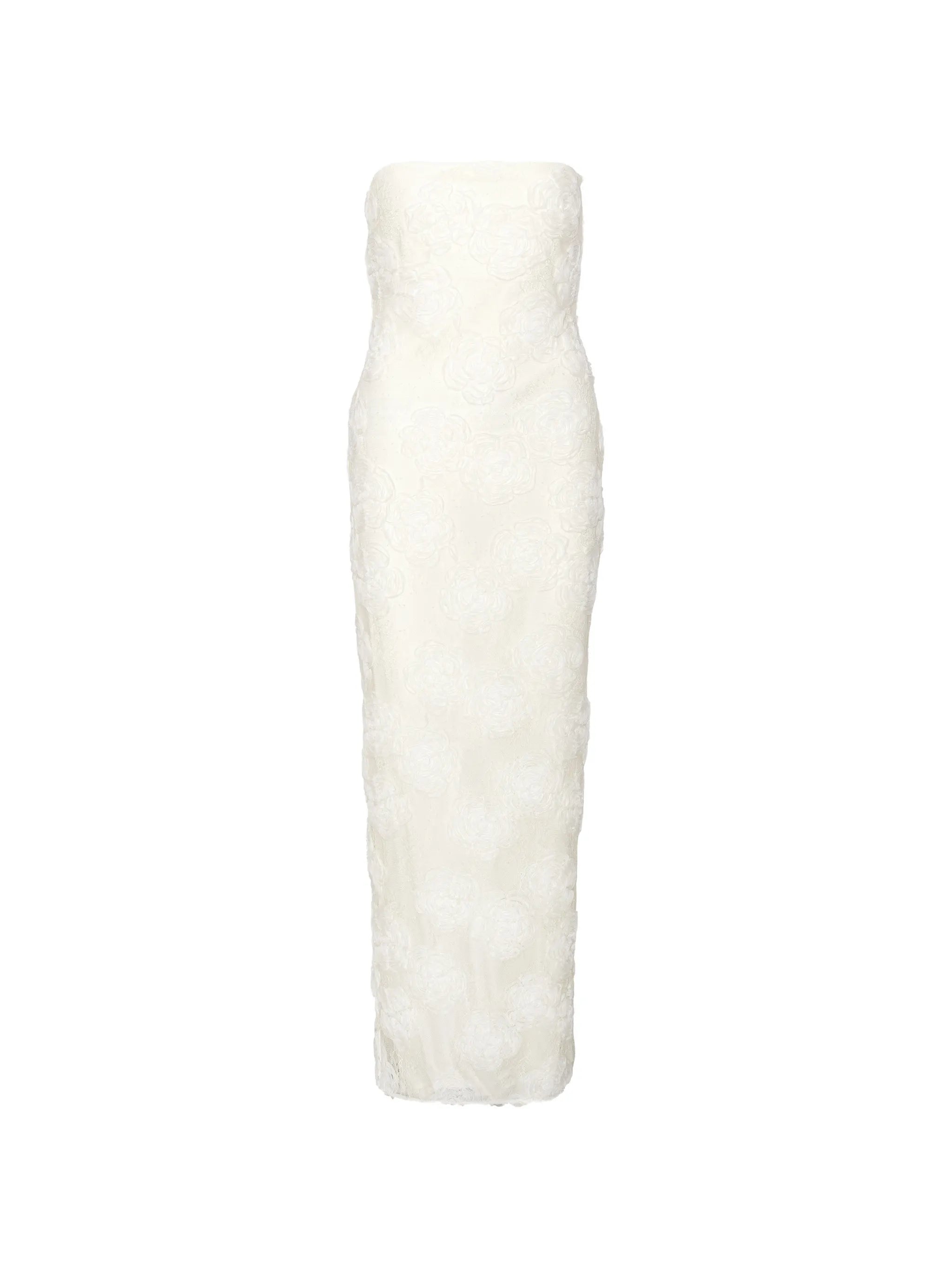 flower mesh tube dress