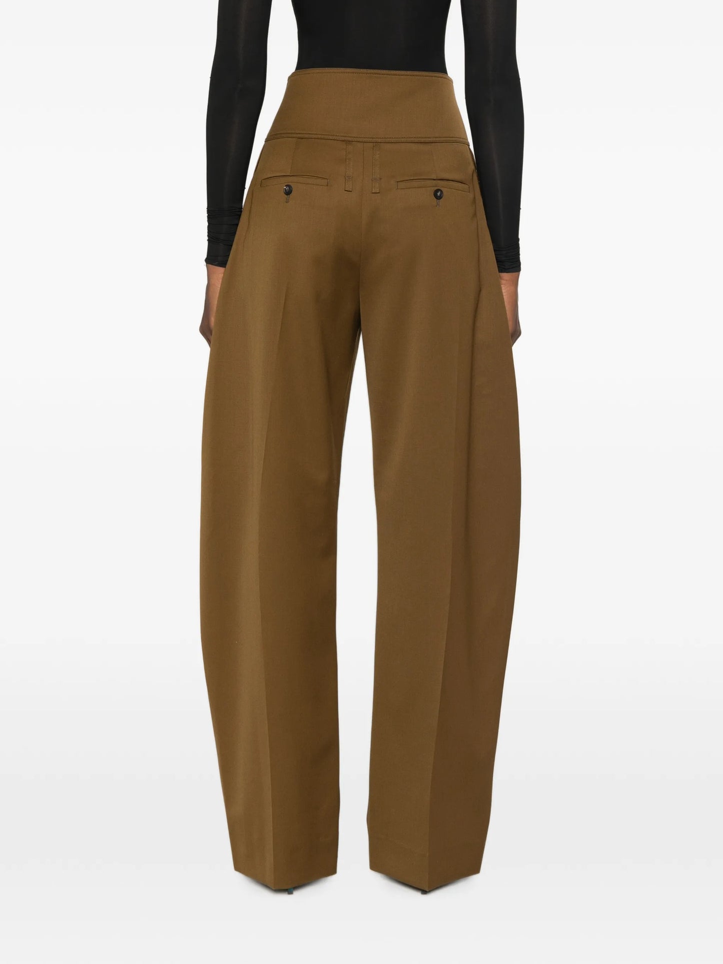 high-waisted wide-leg trousers