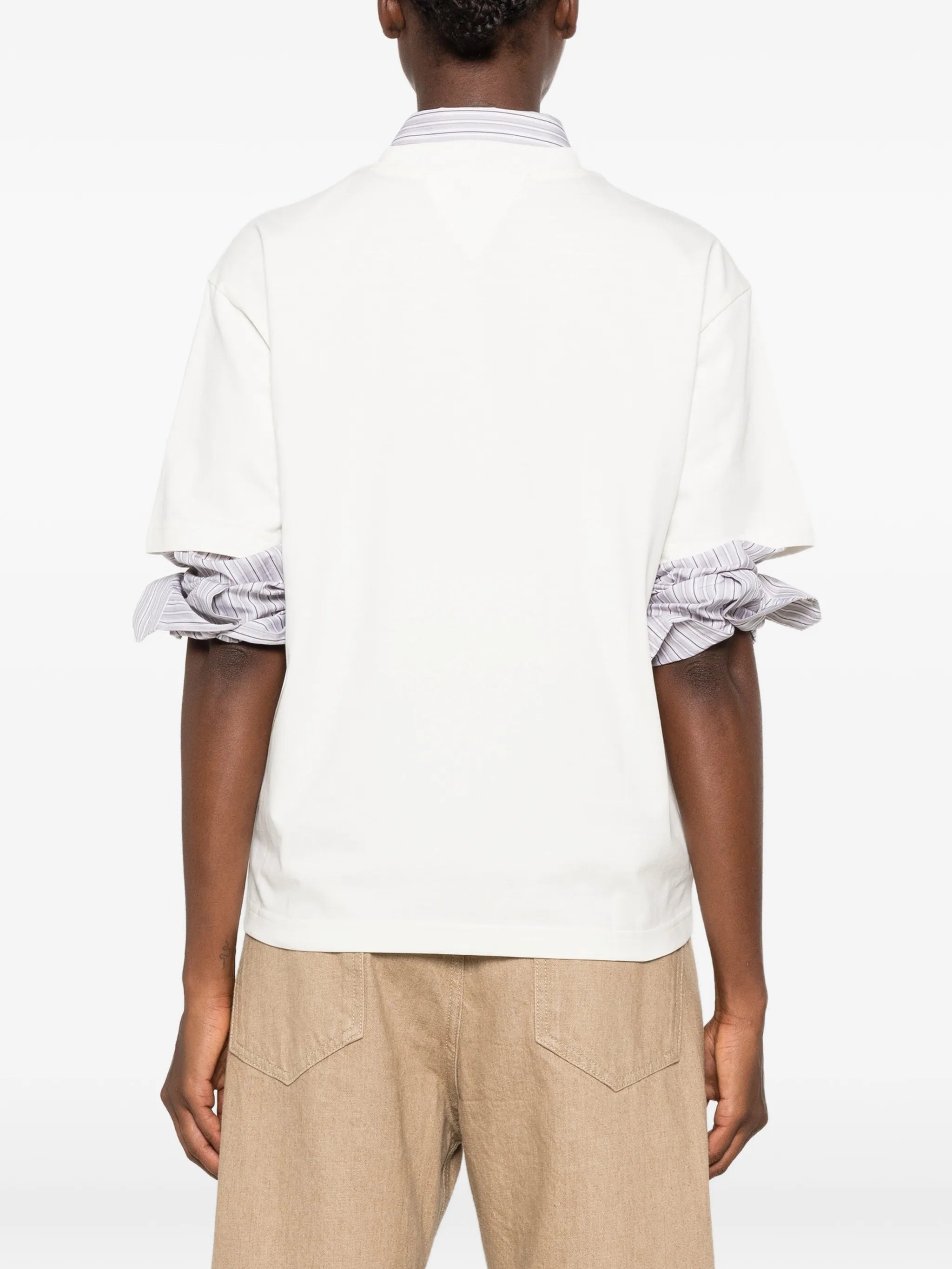 leather-pocket T-shirt