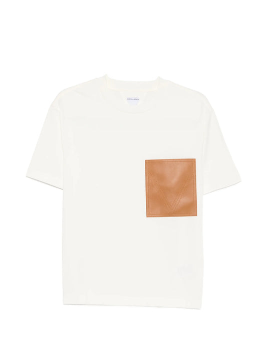 leather-pocket T-shirt