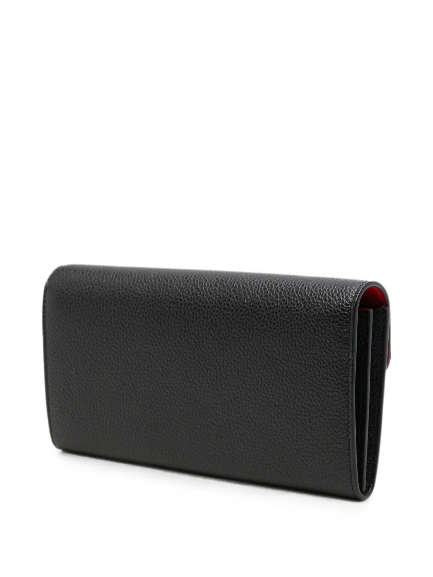 Double Gancini leather clutch bag