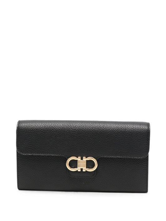 Gancini wallet with shoulder strap