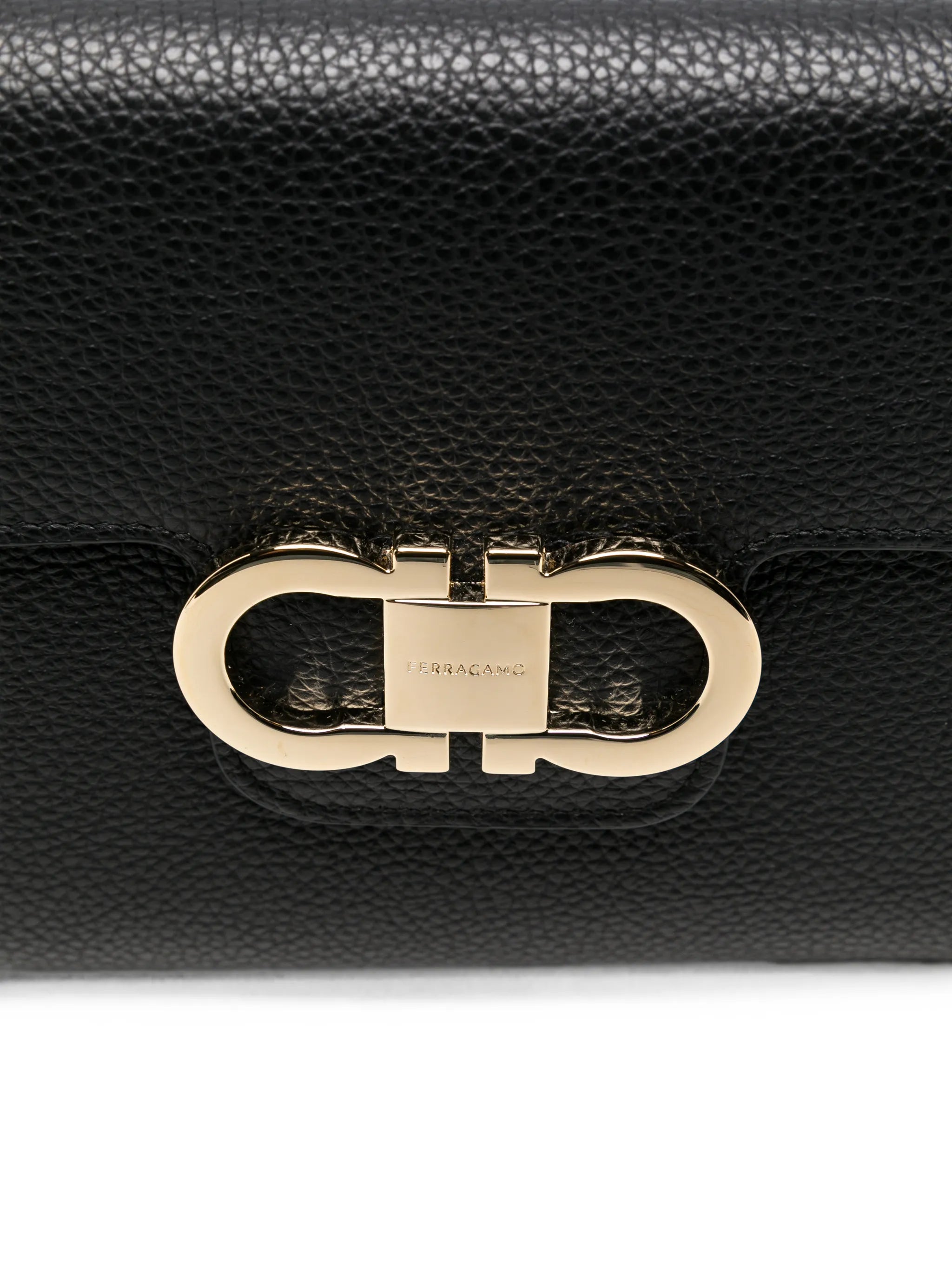 Double Gancini clutch bag