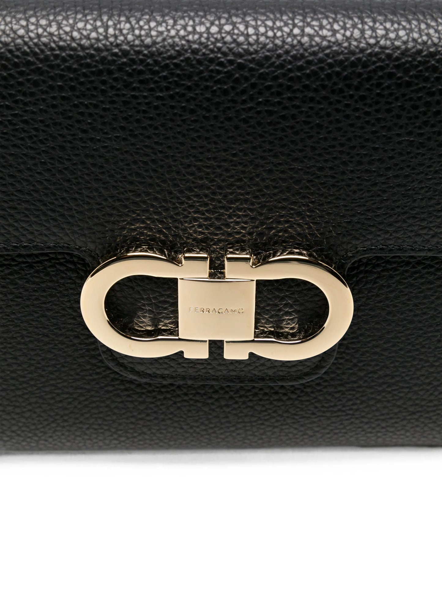 Double Gancini clutch bag