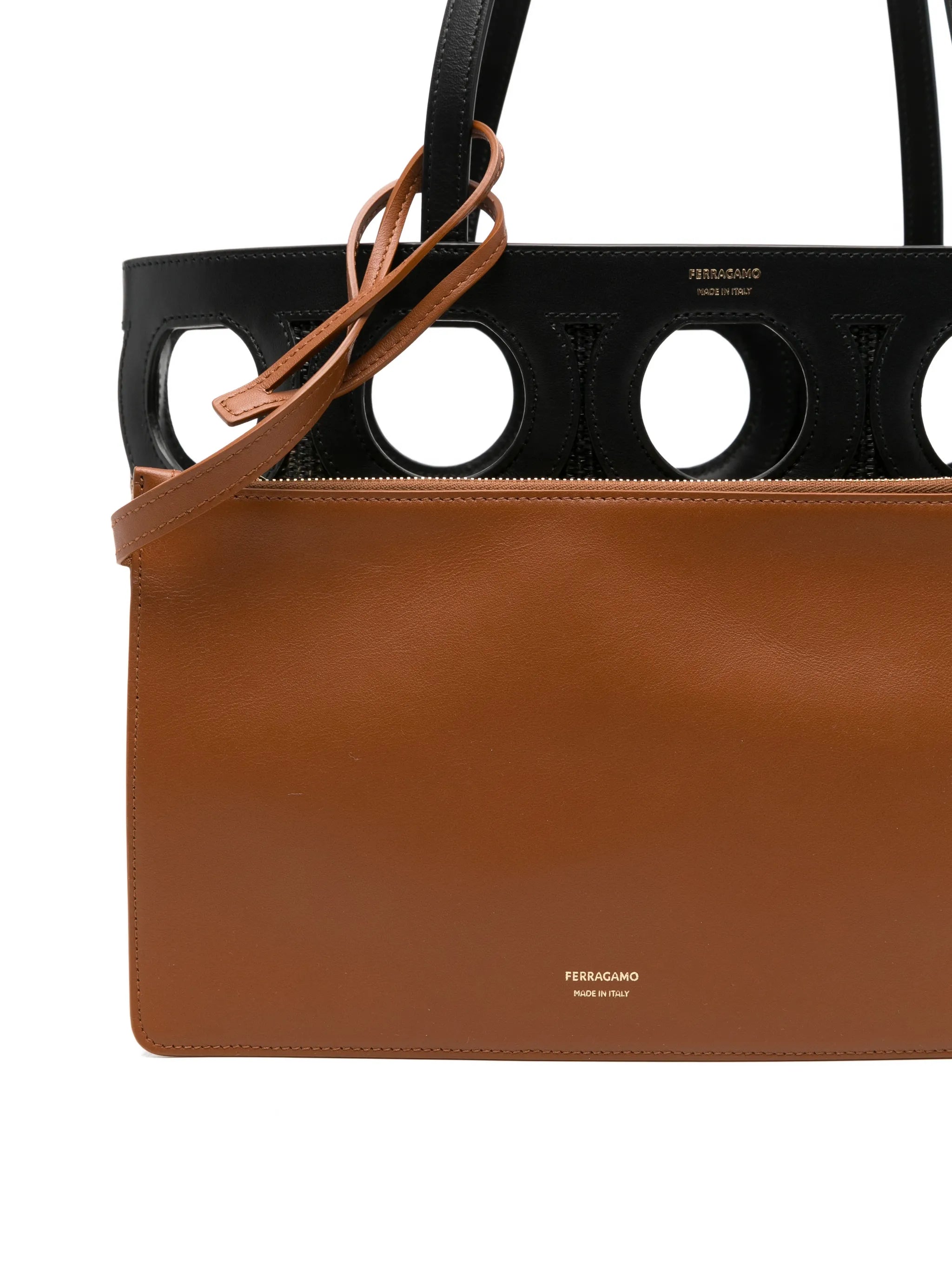 medium Gancini zebra-pattern tote bag