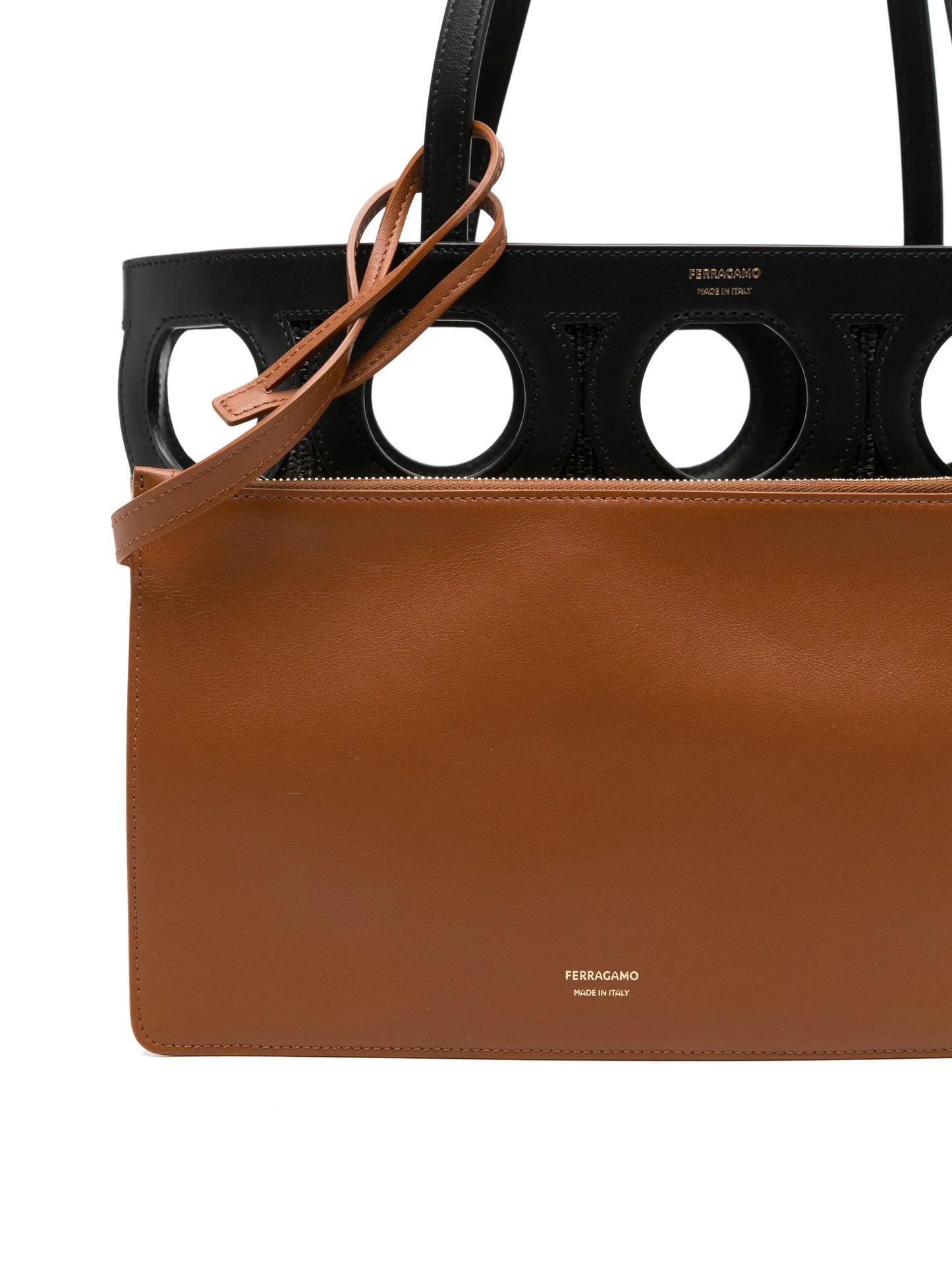 medium Gancini zebra-pattern tote bag