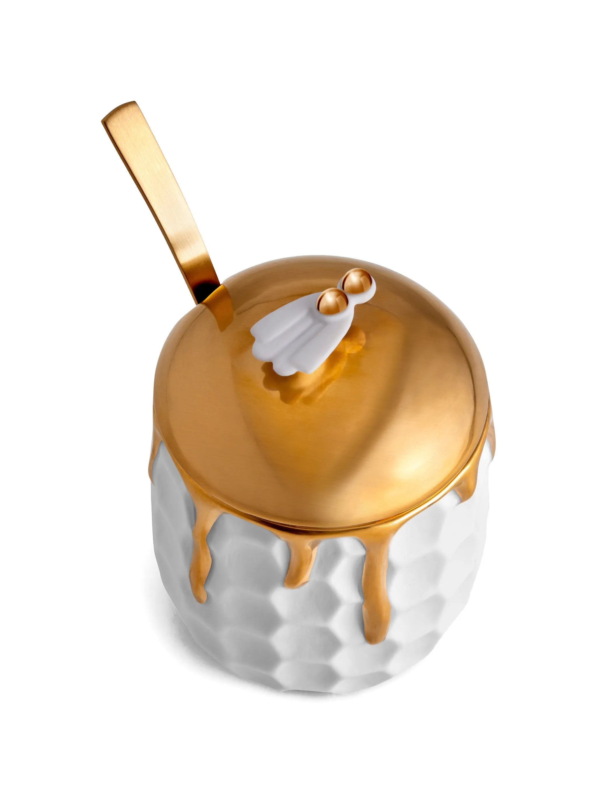 Beehive honey pot set