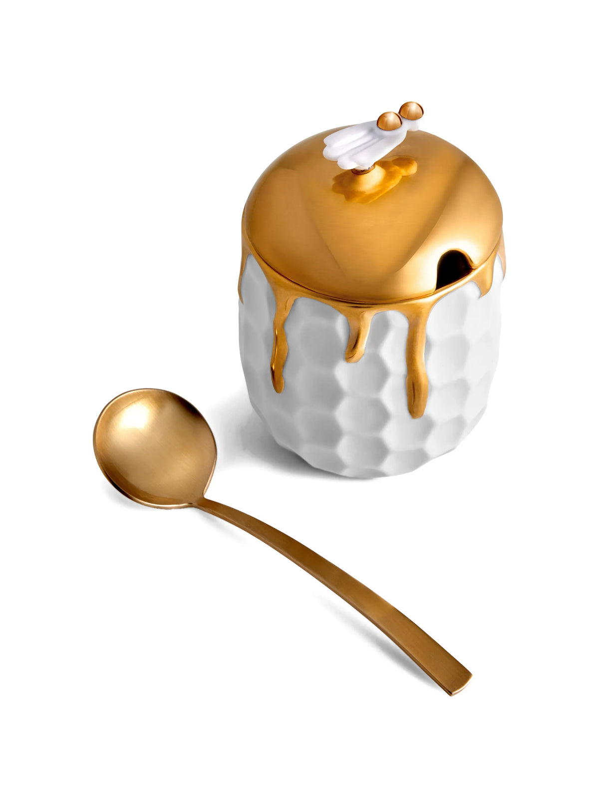 Beehive honey pot set