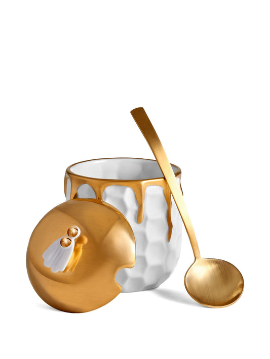 Beehive honey pot set