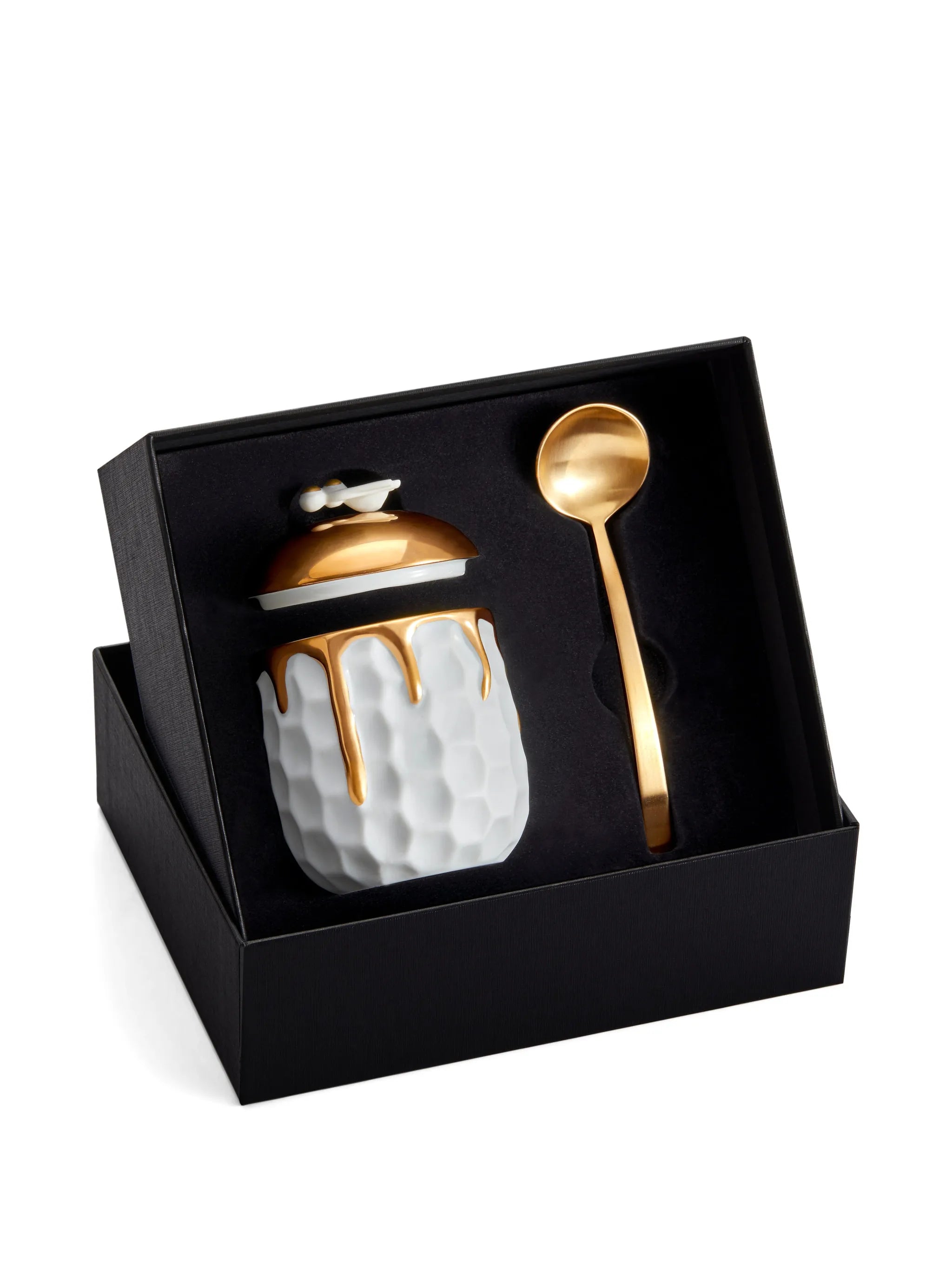 Beehive honey pot set