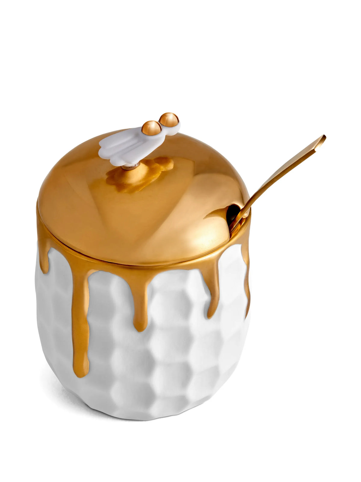 Beehive honey pot set