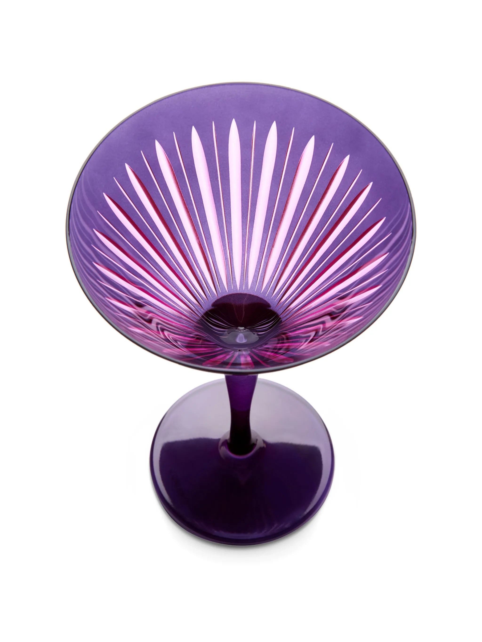 Prism martini glass - purple (set of four)