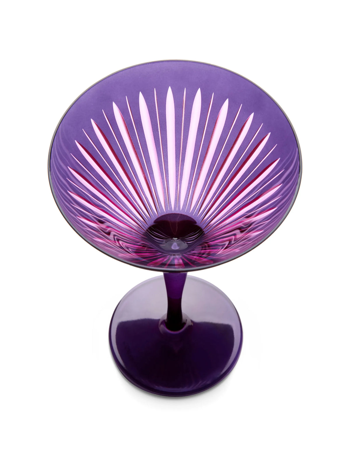 Prism martini glass - purple (set of four)