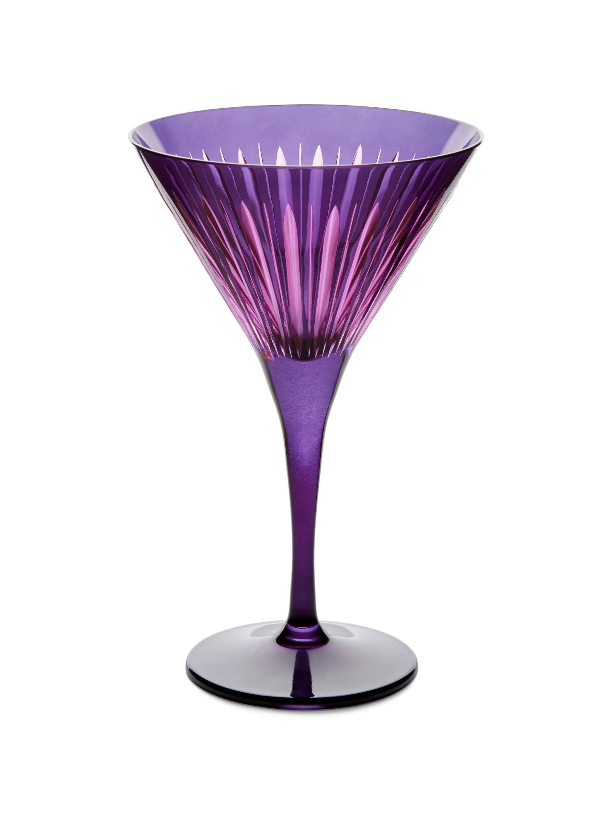 Prism martini glass - purple (set of four)