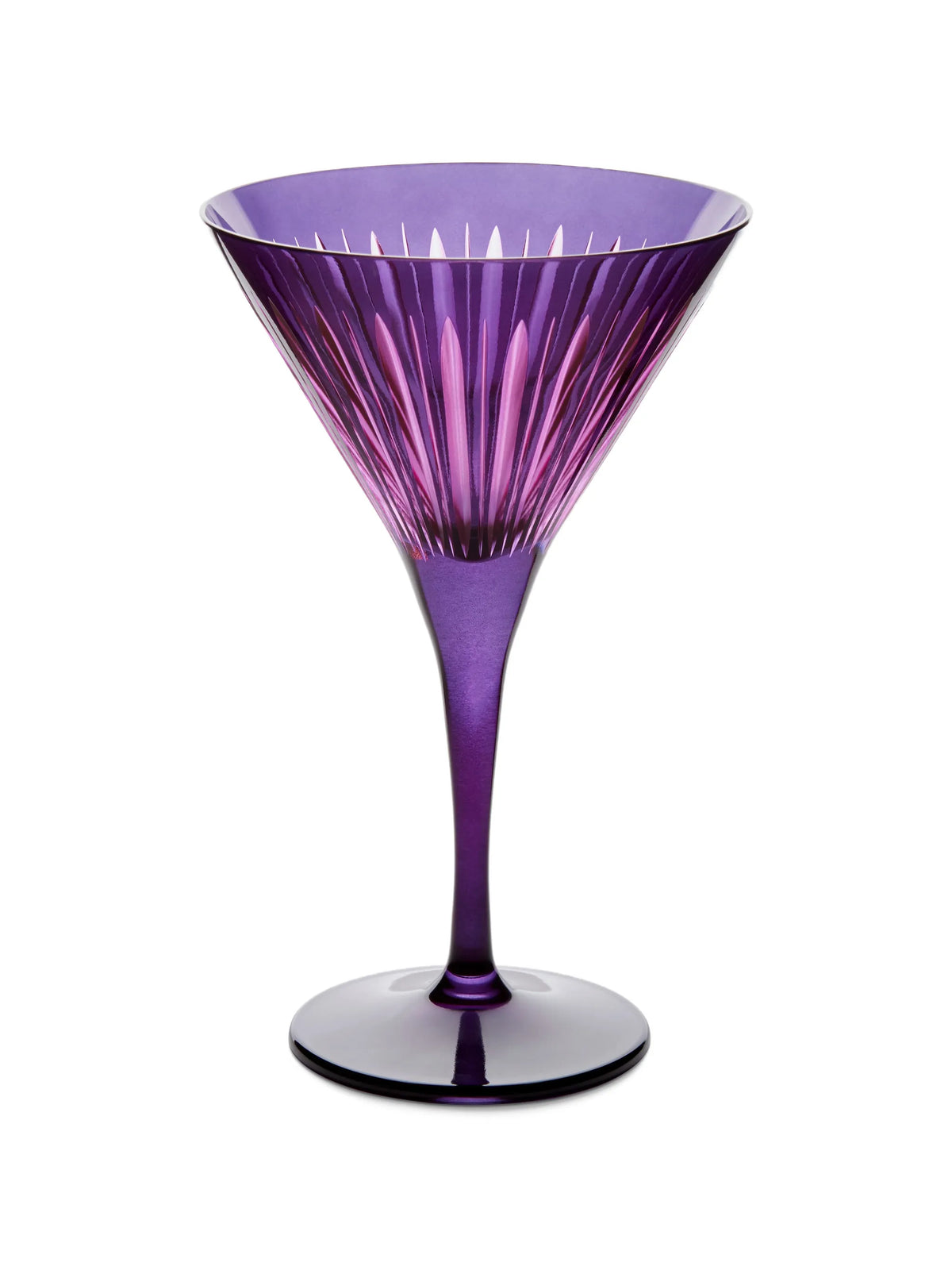 Prism martini glass - purple (set of four)