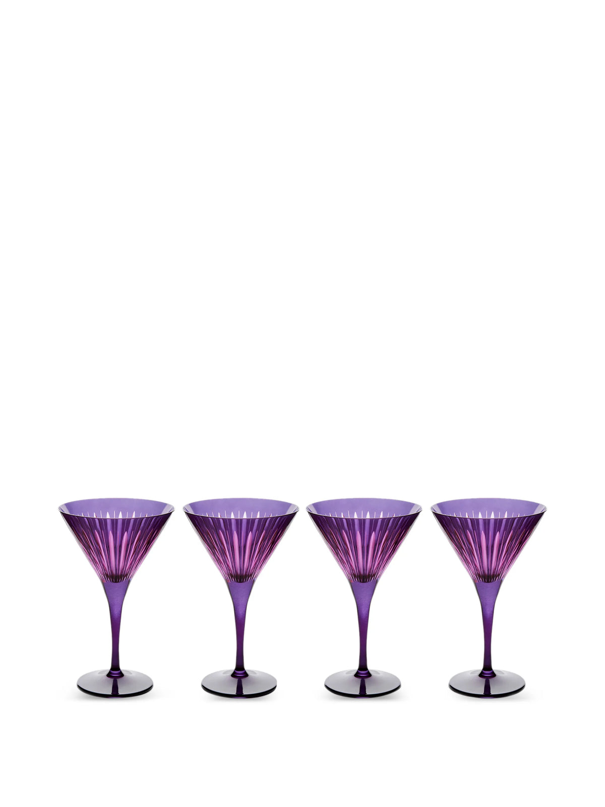 Prism martini glass - purple (set of four)