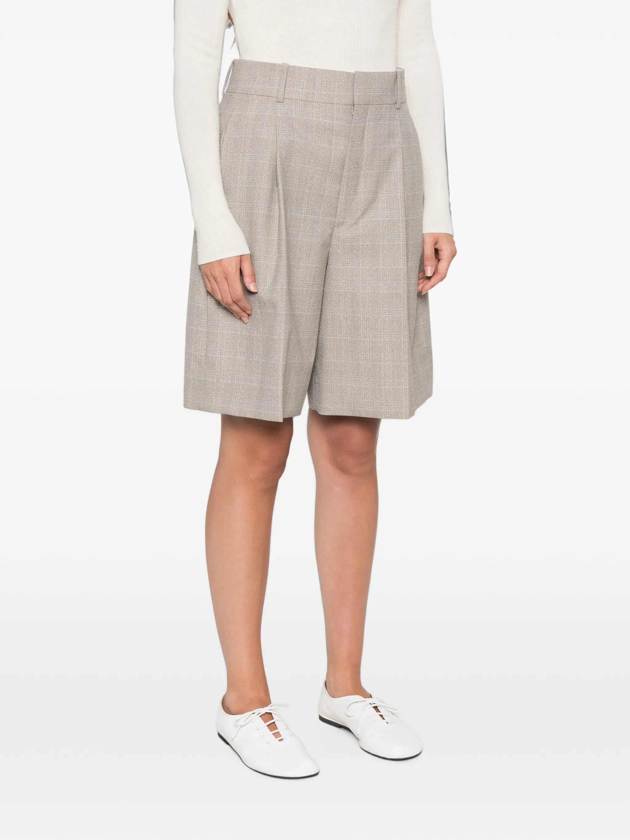 Prince of Wales wool shorts