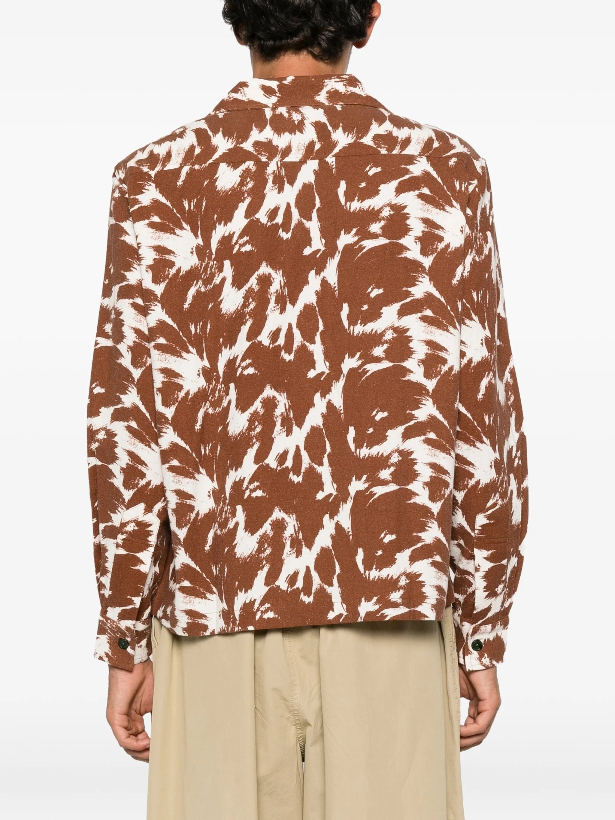 cow-print flannel shirt