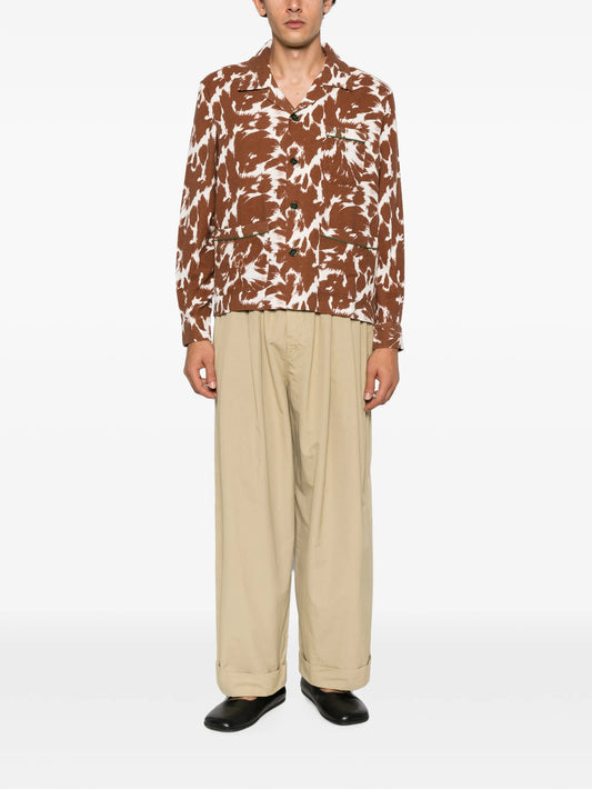 cow-print flannel shirt