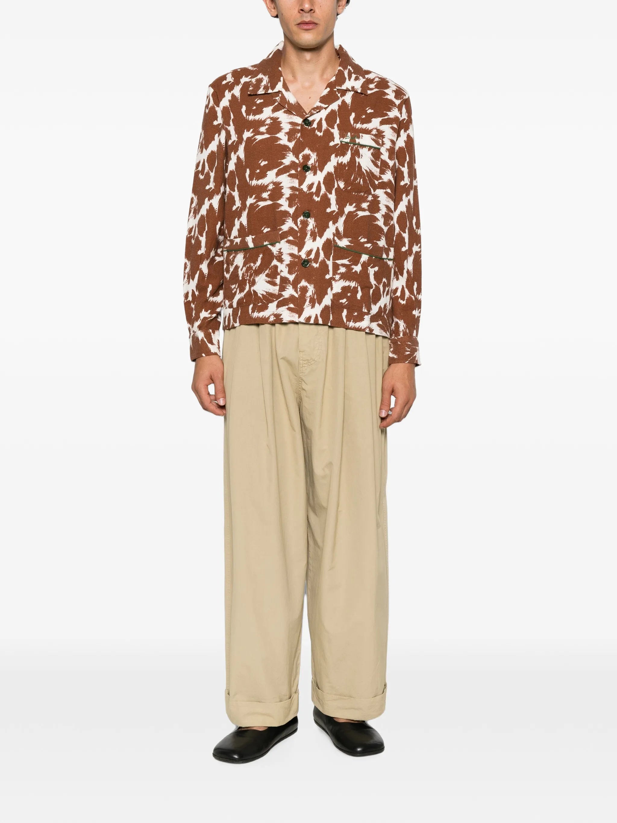 cow-print flannel shirt