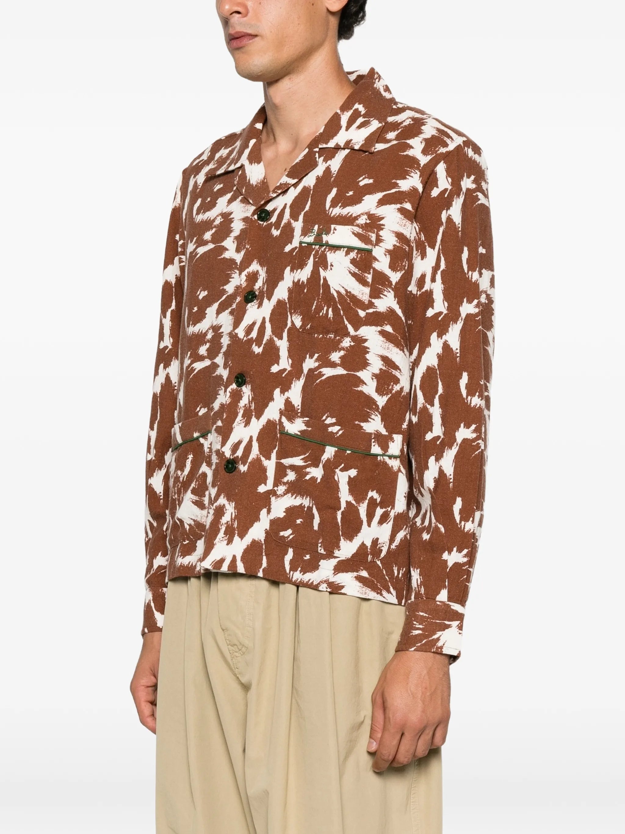 cow-print flannel shirt