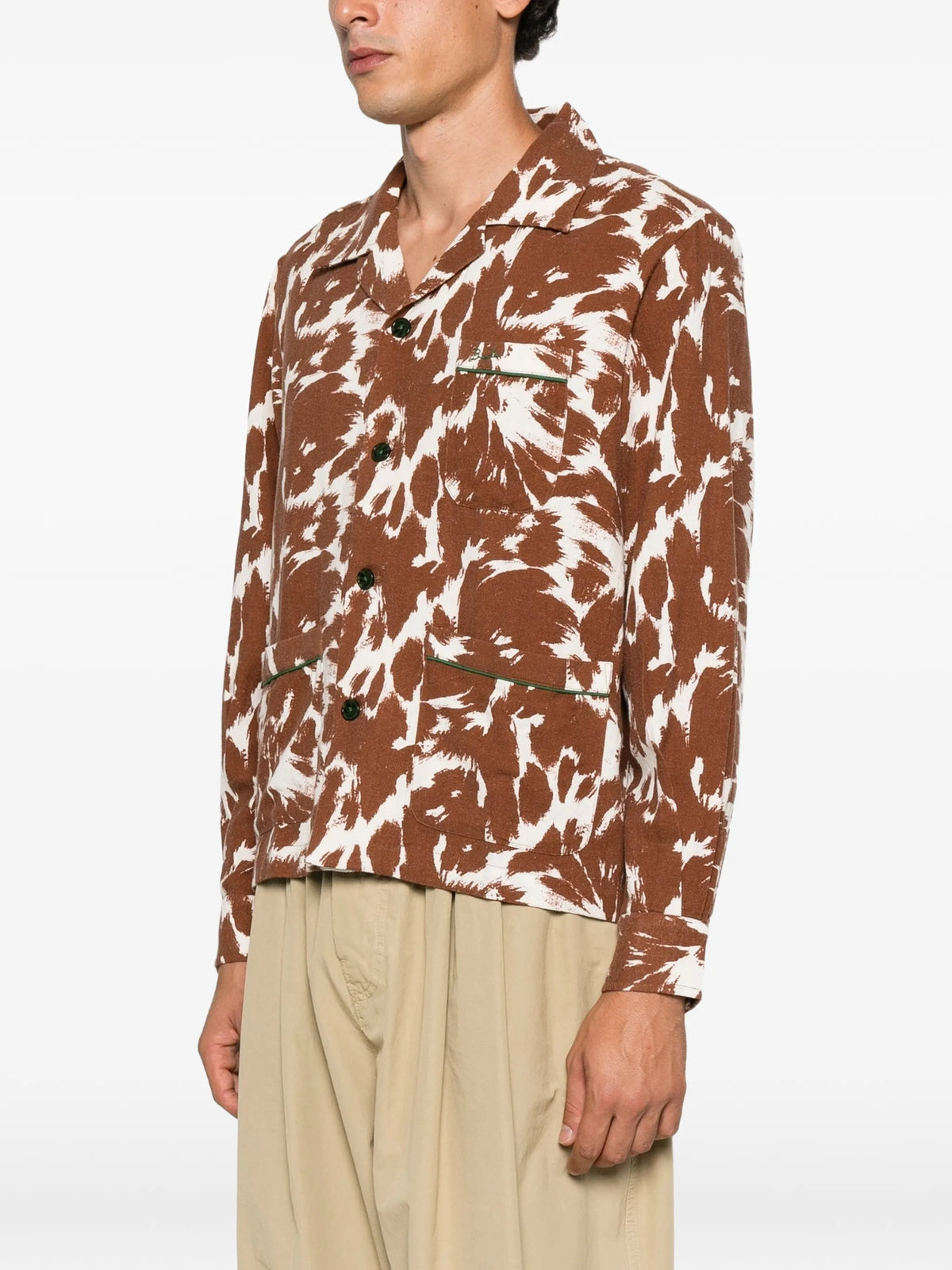 cow-print flannel shirt