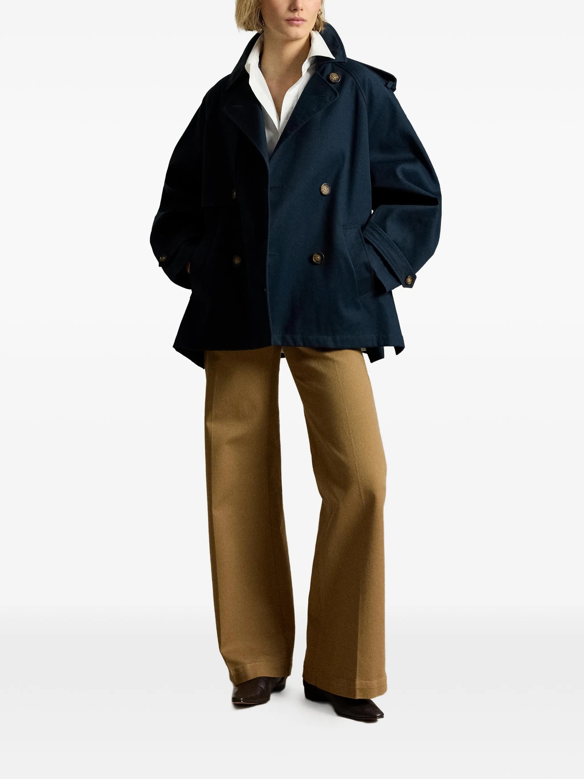 buttoned cotton twill jacket