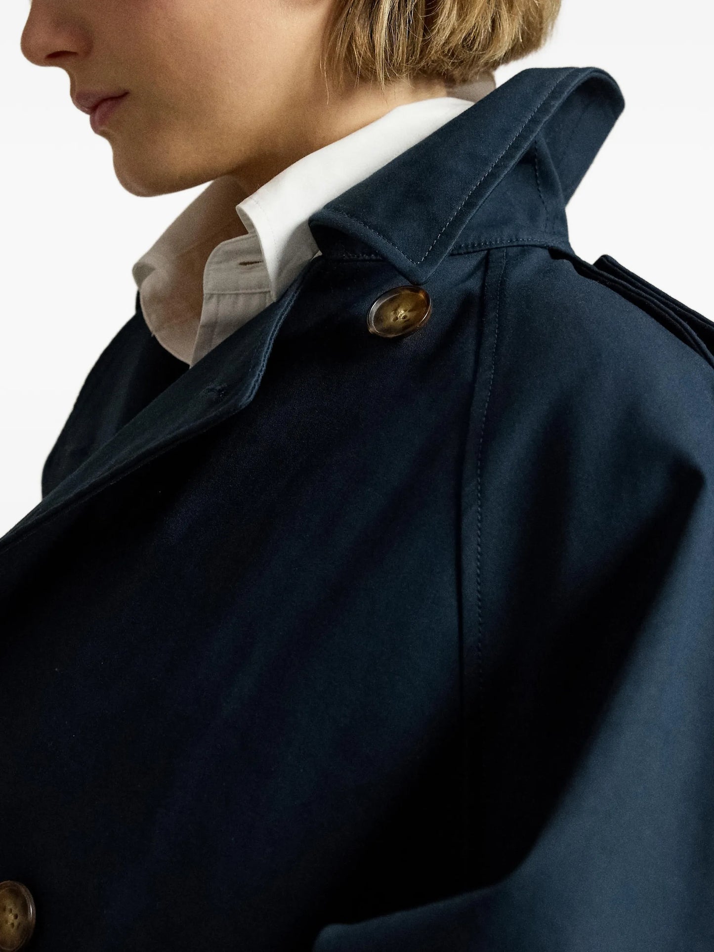 buttoned cotton twill jacket